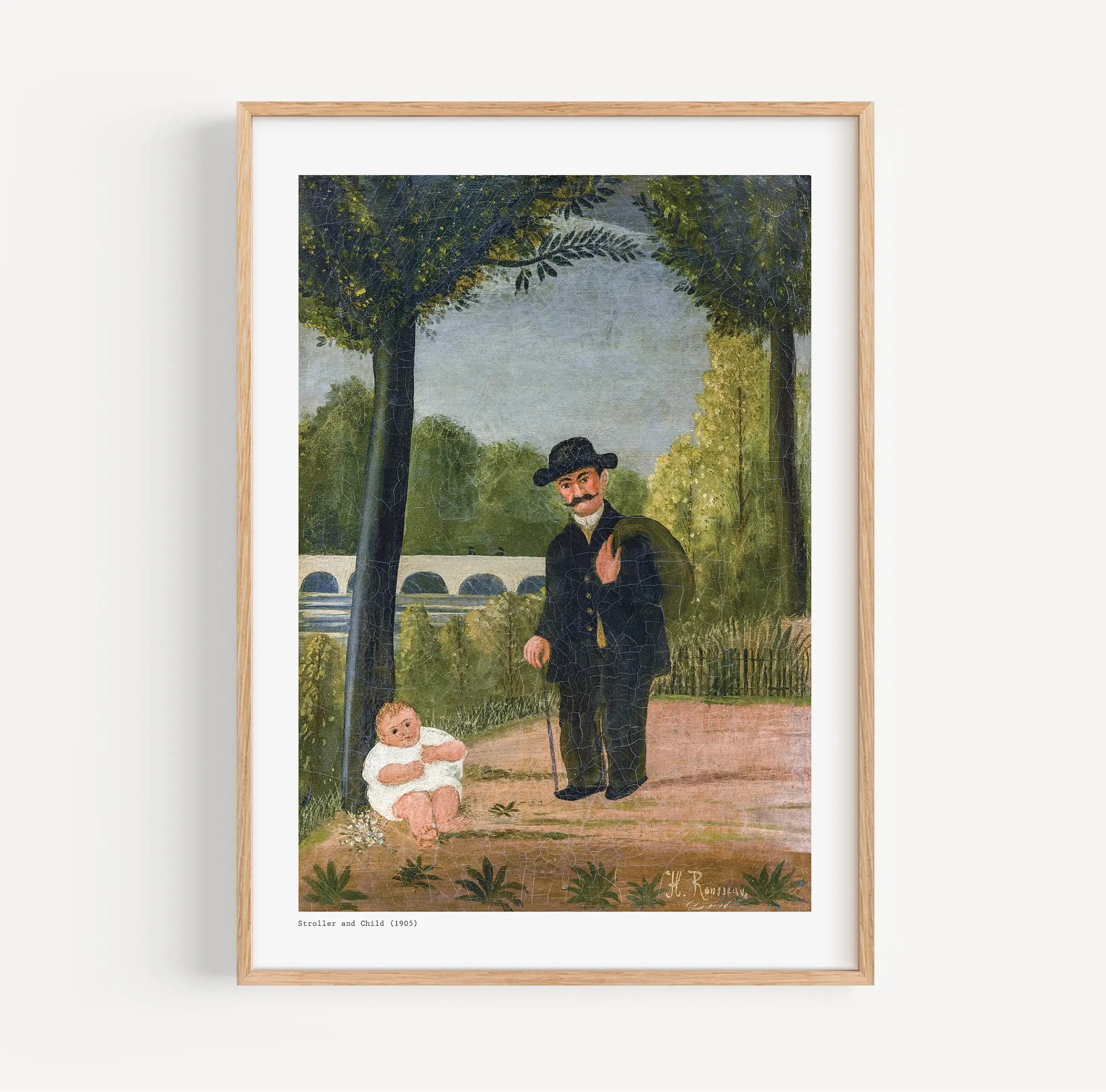 Gekaderd Rousseau schilderkunst poster voor kinderwagen en kind inrichting