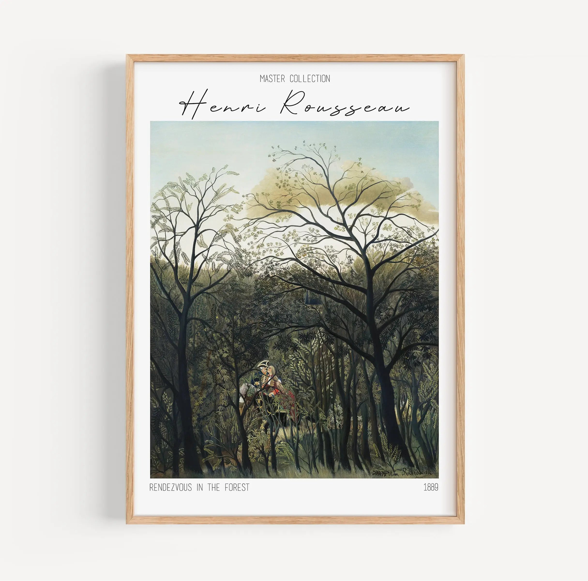 Gerapporteerde Henri Rousseau schildering uit Rendezvous in het Bos Poster