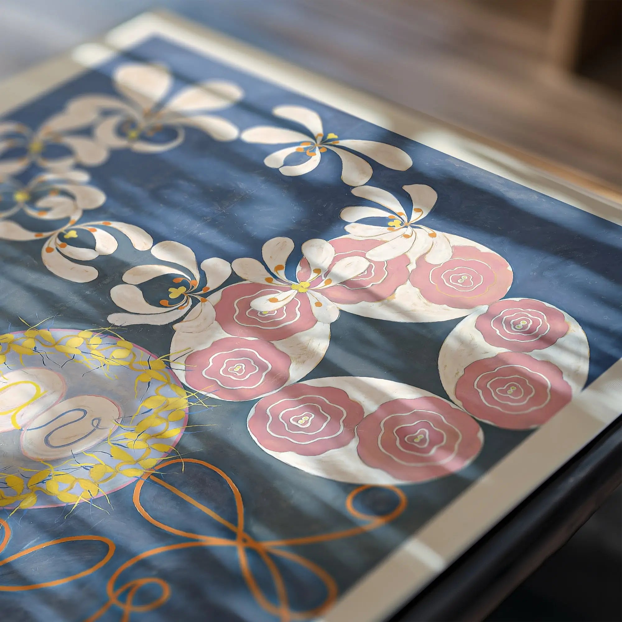 Bloemetjespatronen blauwe doos van Hilma af Klint De Tien Grootste Nr 1 Poster