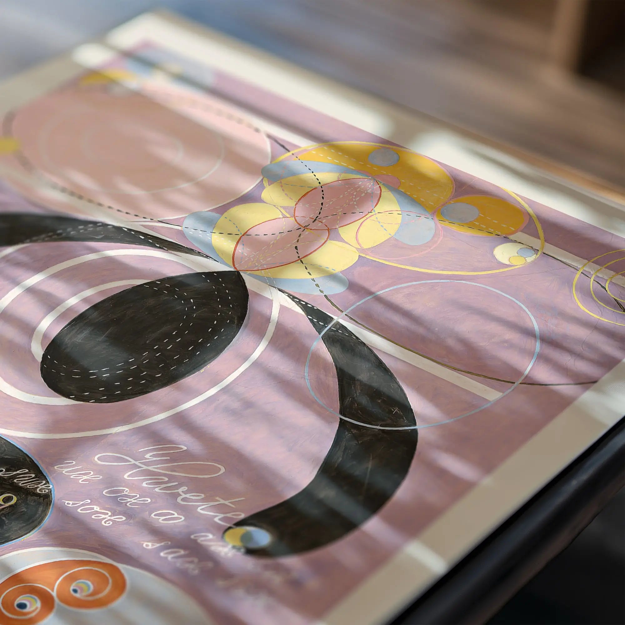 Abstract patroon geweven stof voor Hilma af Klint De Tien Grootste Nr. 6 poster