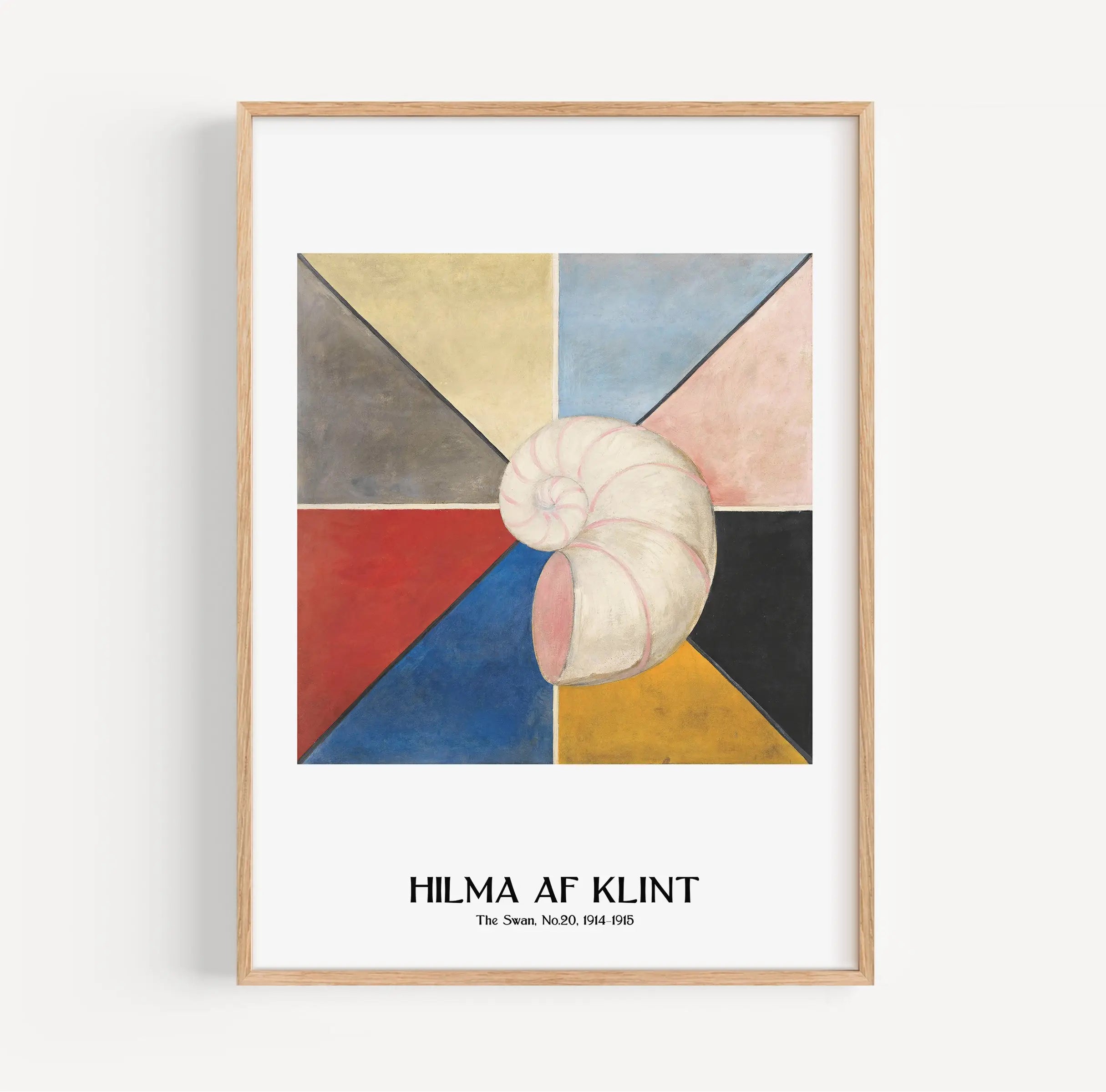 Gehavende Hilma af Klint De Zwaan Nr 20 poster in lijst voor muurdecoratie
