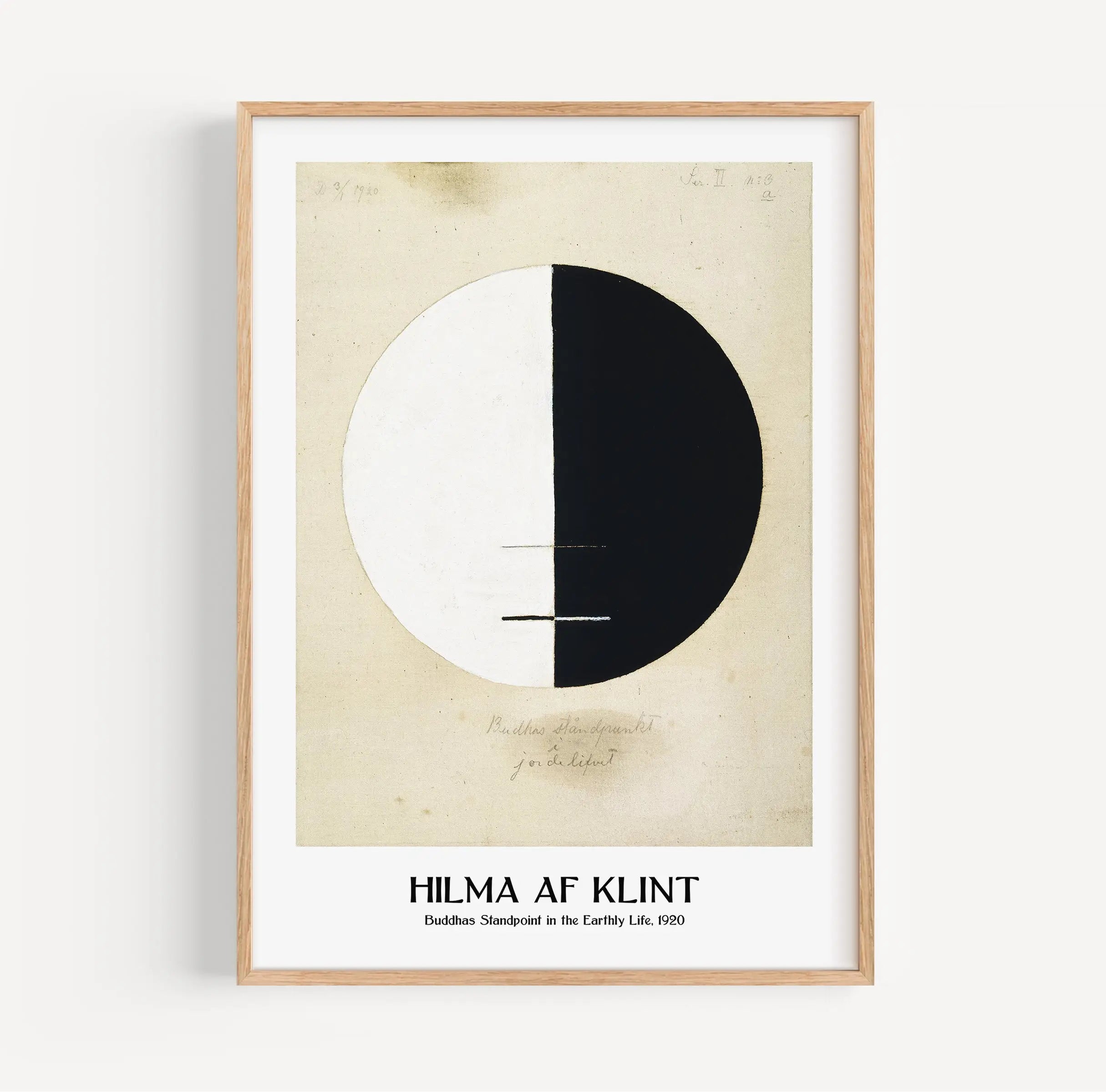 Gekaderde kunstprint van Hilma af Klint uit de Boeddha’s Aardse Standpunt collectie