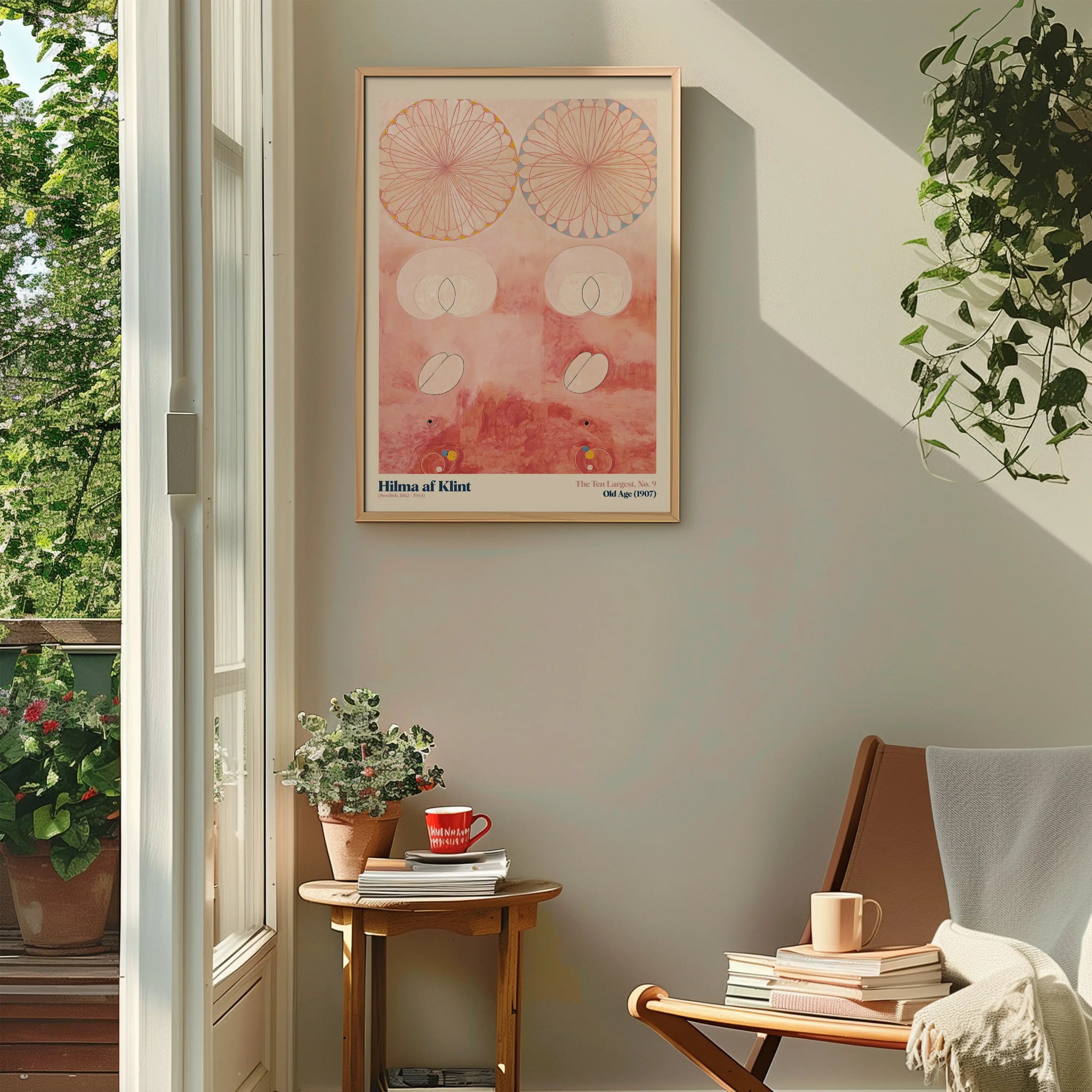 Gepersonaliseerd abstract kunstprint in lijst voor Hilma af Klint Poster De Tien Grootste No.9