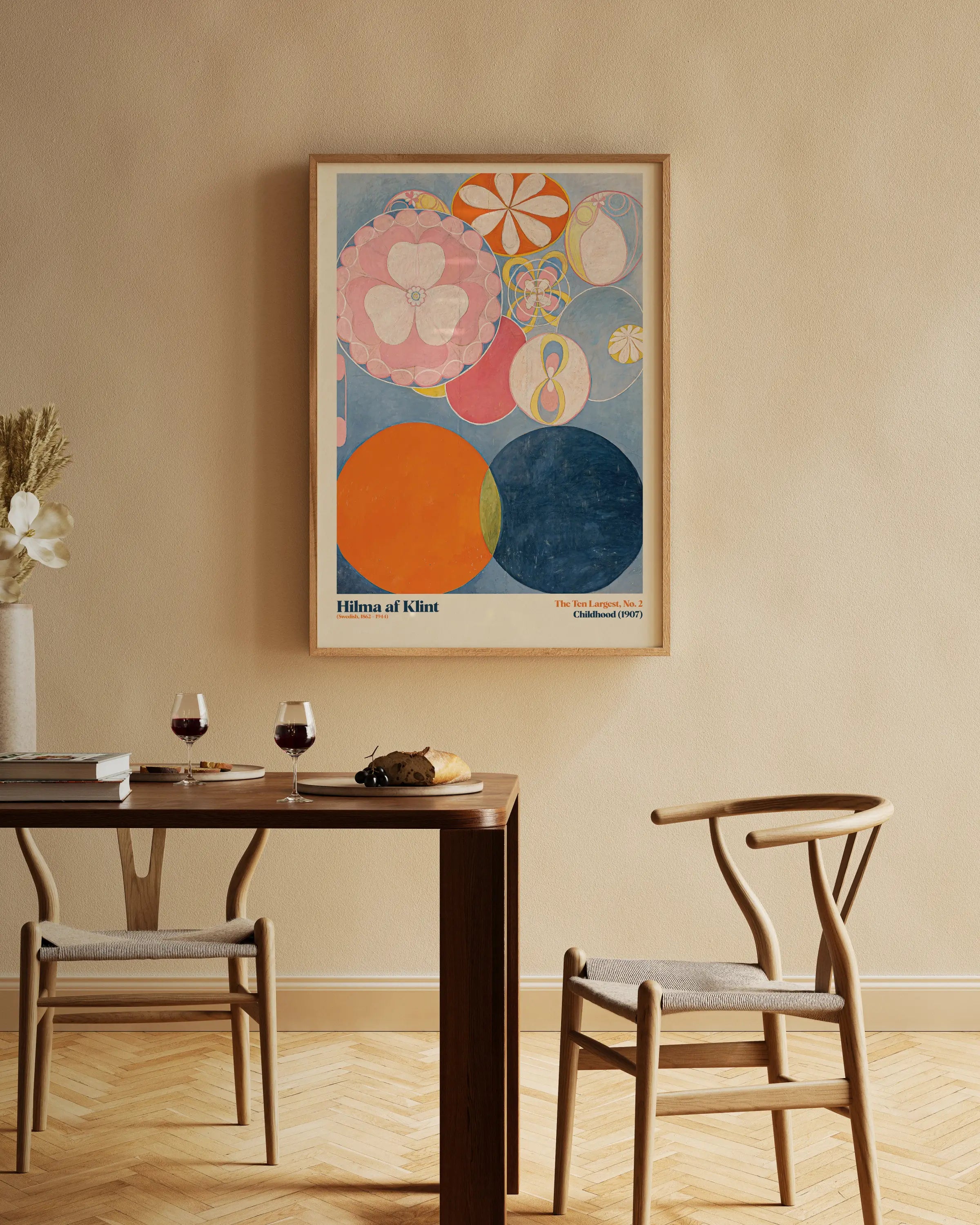Framed abstract kunstprint voor de Hilma af Klint Poster De Tien Grootste Nr 2