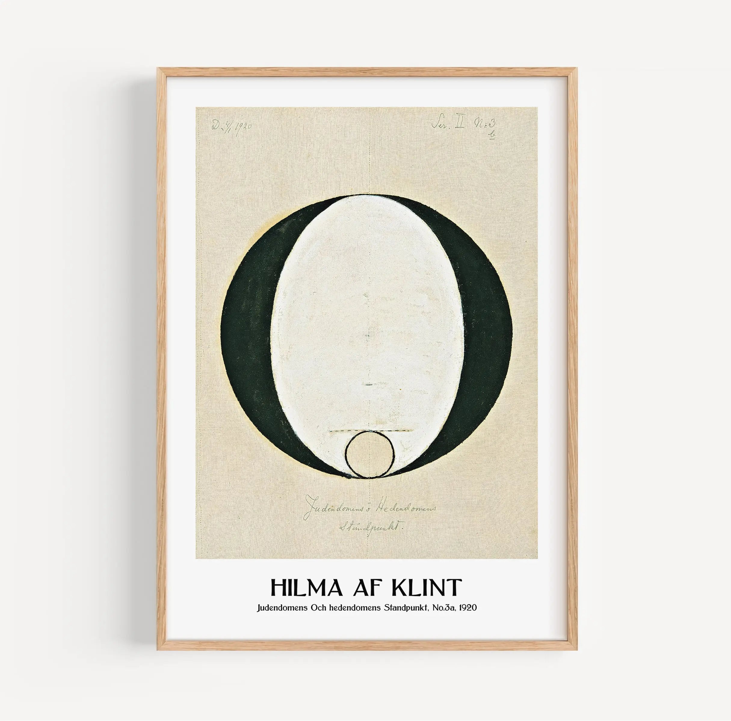 Framed abstract kunstprint van Hilma af Klint Poster Judendomens en Hedendomens Standpunkt No.3A