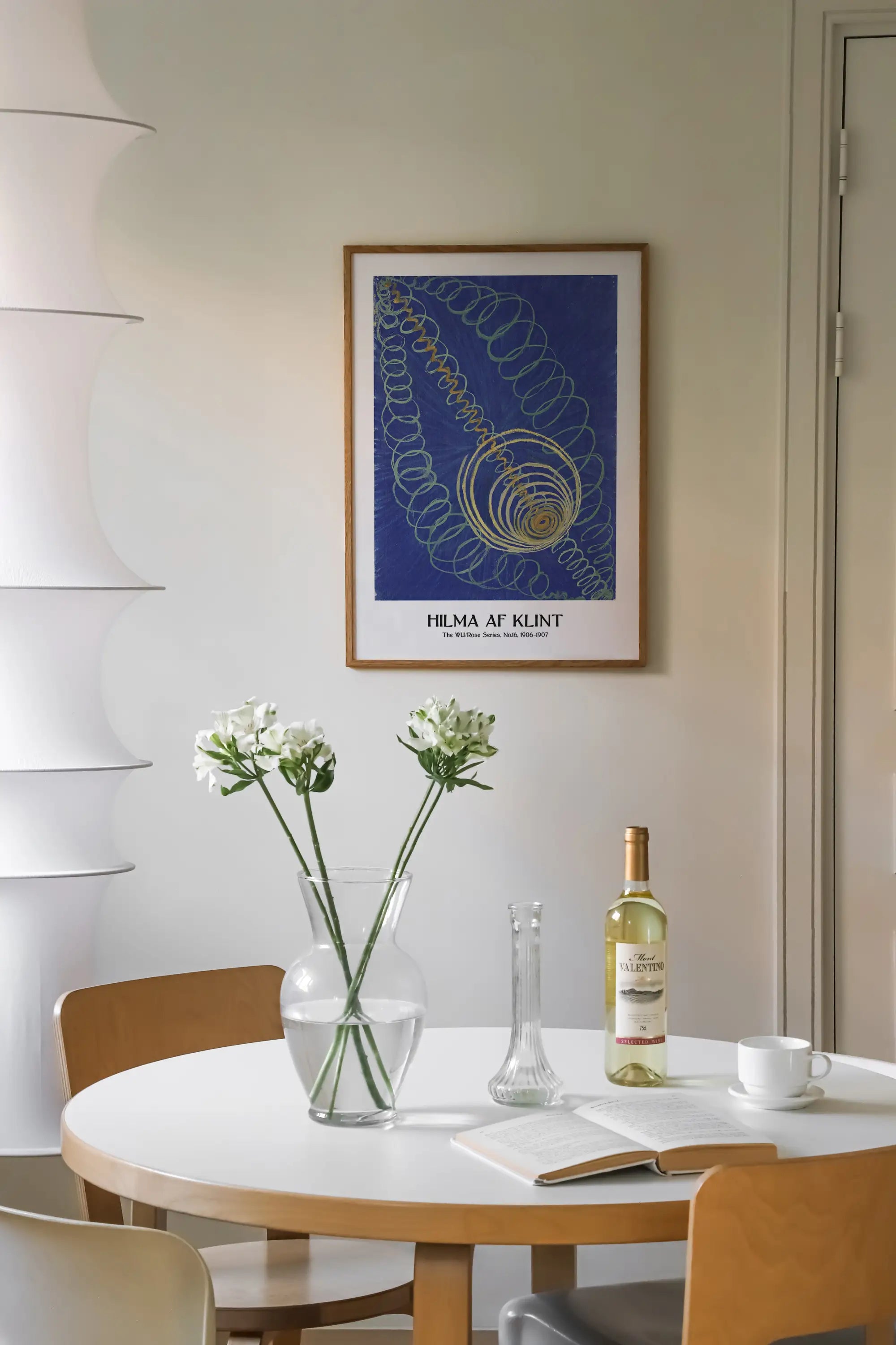 Geprintte en ingelijste Hilma af Klint Wallkunst van de Wu Rose Series No 16 poster