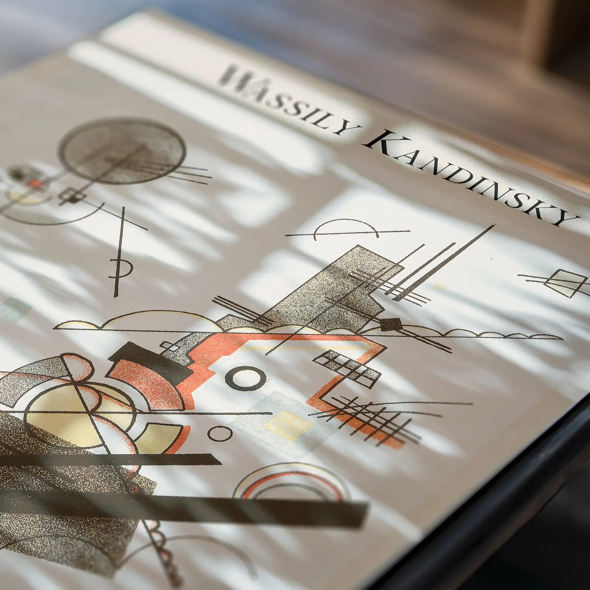 Open boek met abstracte kunst voor Kandinsky Joyous Ascent Poster