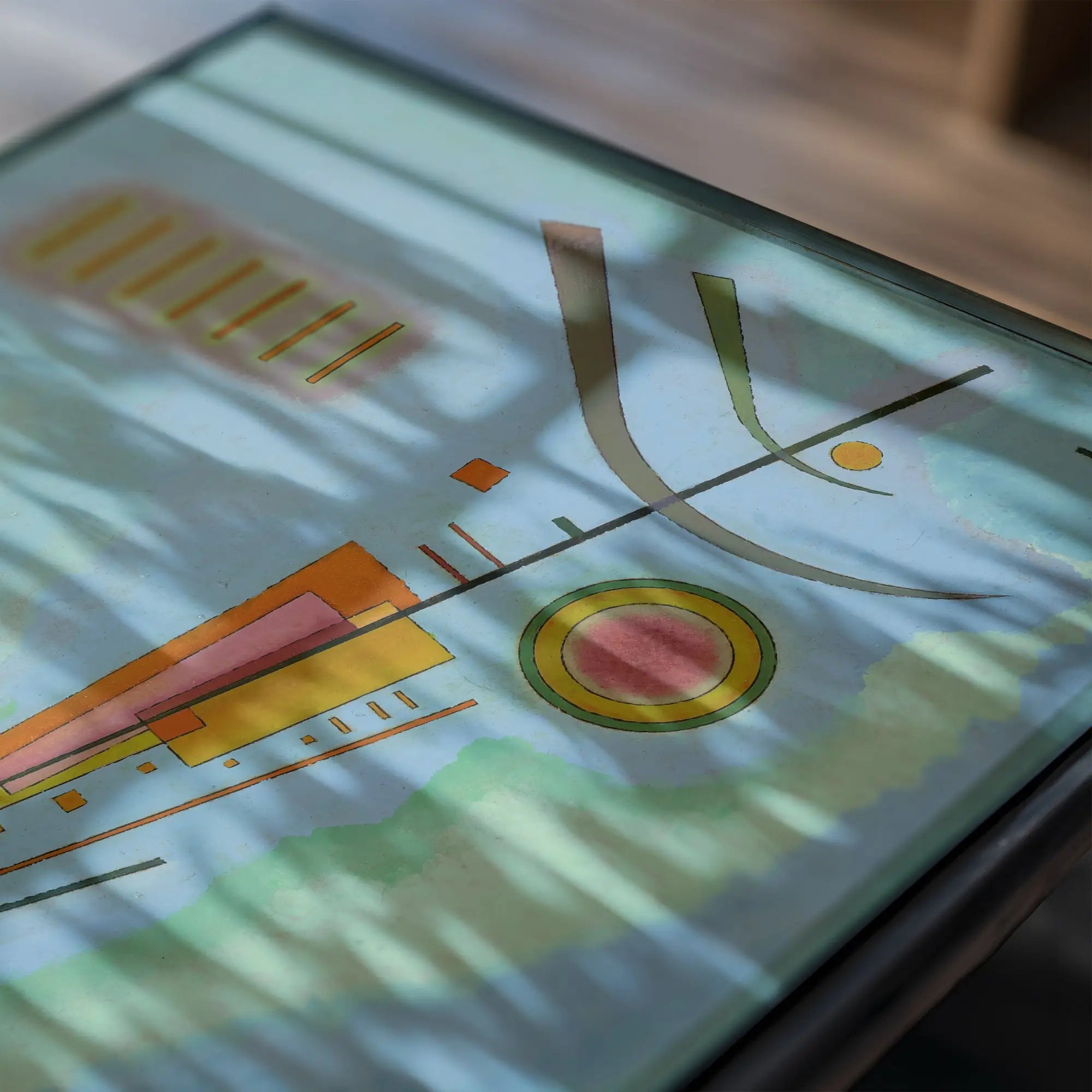 Abstract geometrische kunst op Kandinsky Leichtes Poster voor moderne interieurdecoratie