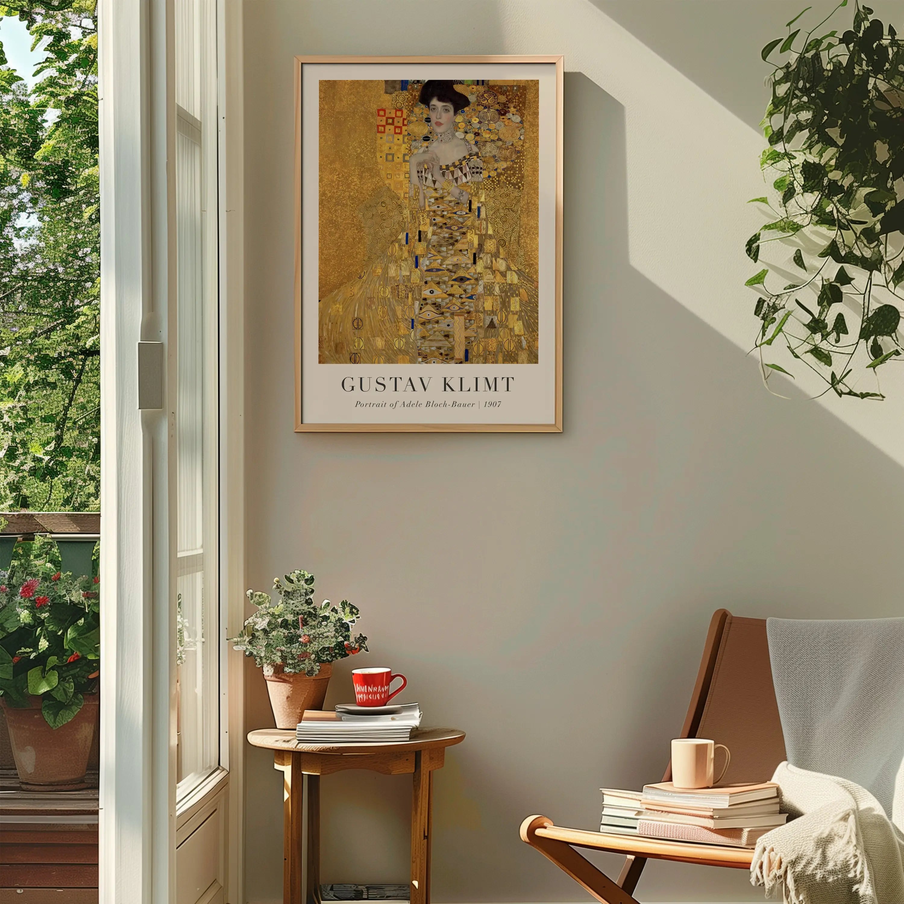 Gepresenteerde Framed Gustav Klimt portret van Adele Bloch-Bauer I poster