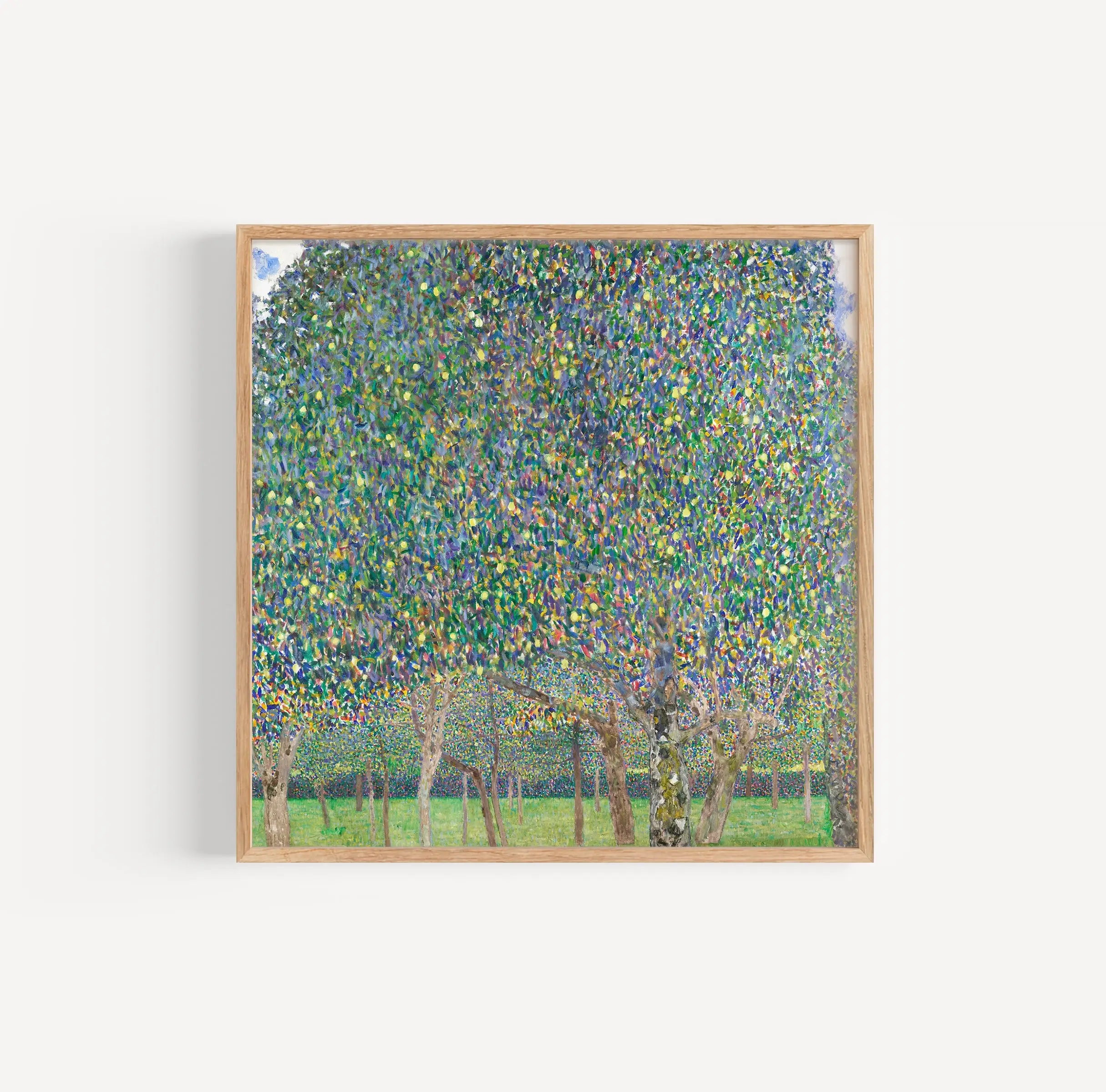 Vierkant ingelijste schildering van bomen op de Klimts Perenboom Poster