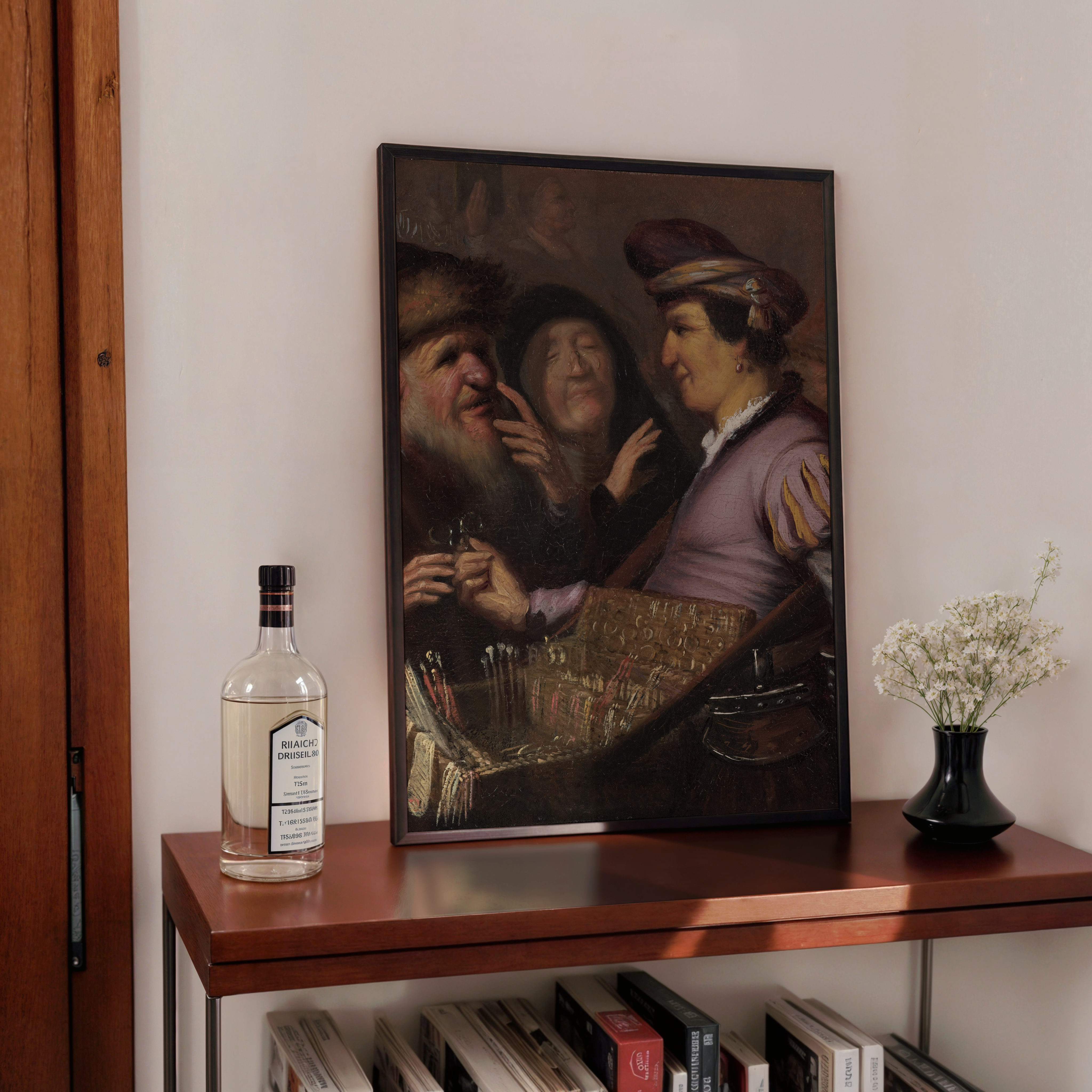 Rembrandt van Rijn - Brillenverkoper poster van schilderij