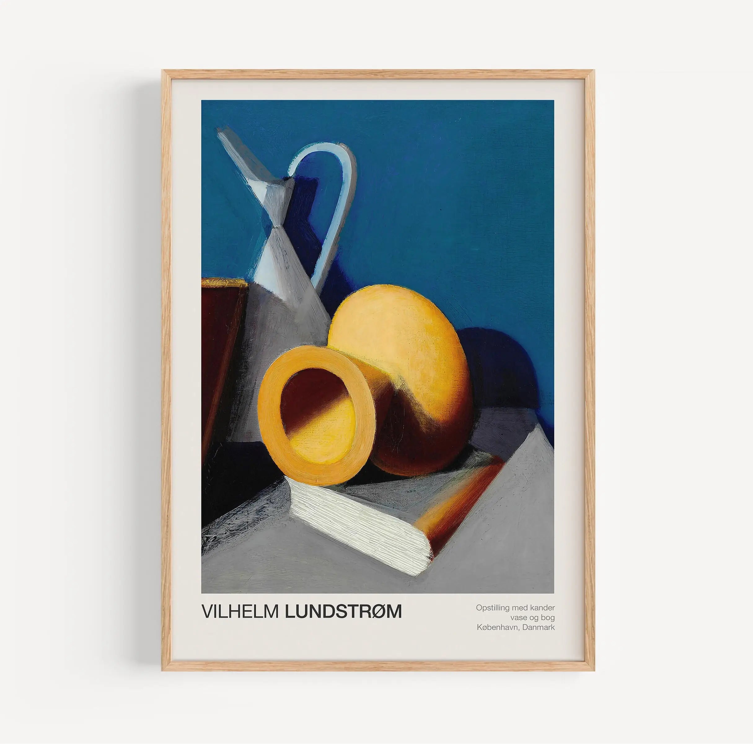 Geframede stilleven schildering in Lundstrom Poster Opstelling gebruikt als decoratief kunstwerk