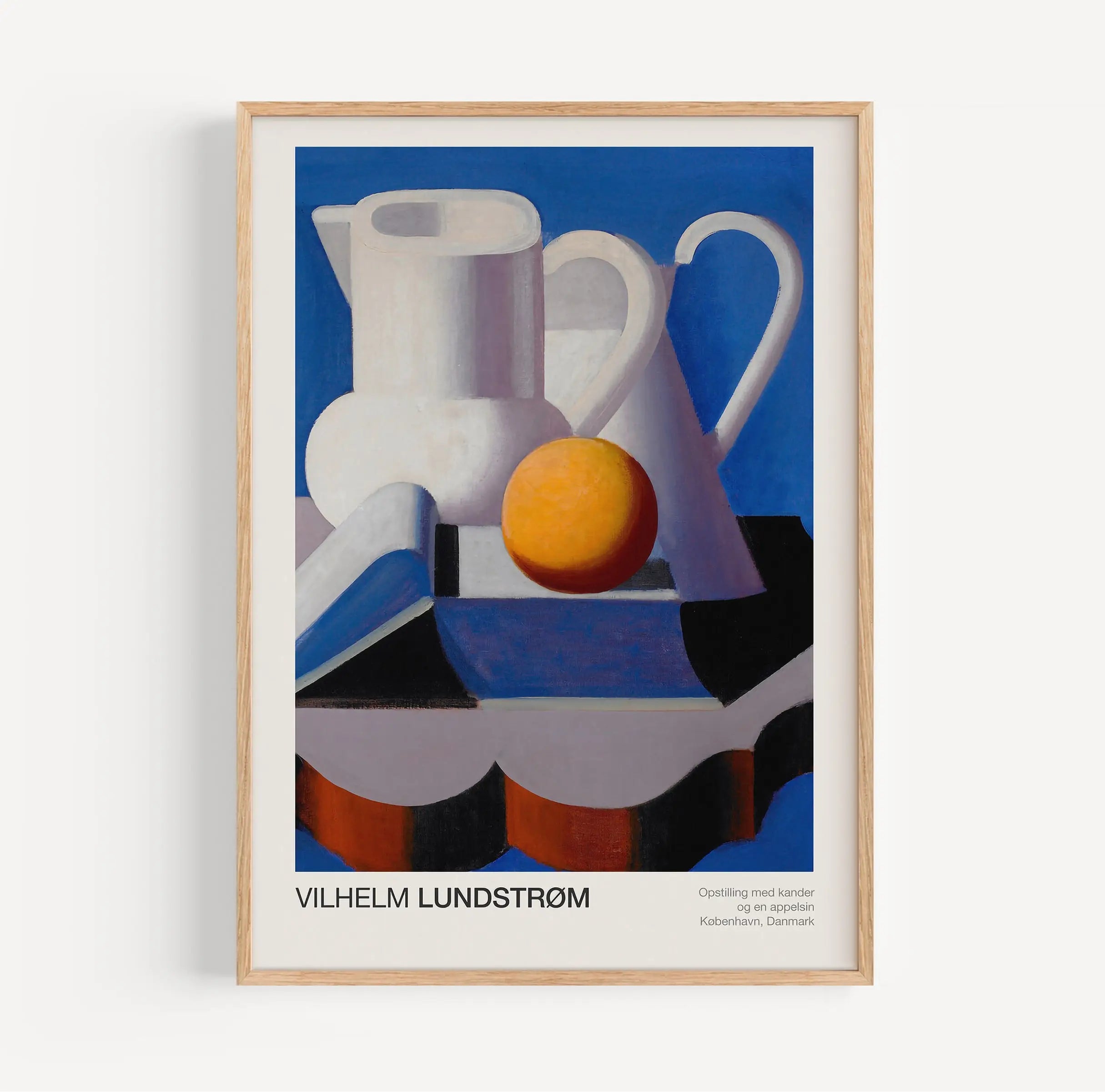 Gepresenteerde Lundstroms Kander en Sinaasappel Poster met ingelijste stillevenkunst