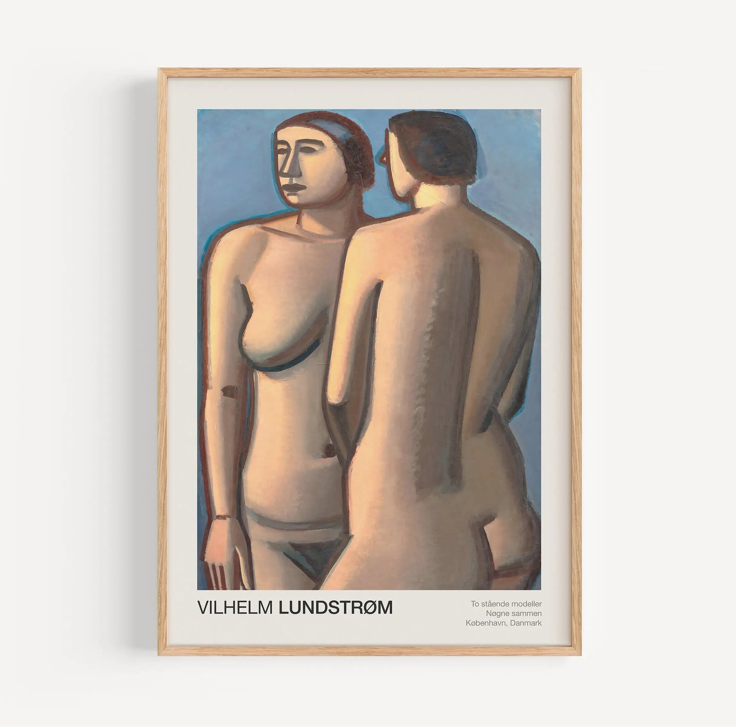 Framed Vilhelm Lundstrøm schilderij in product Lundstroms Twee Staande Modellen