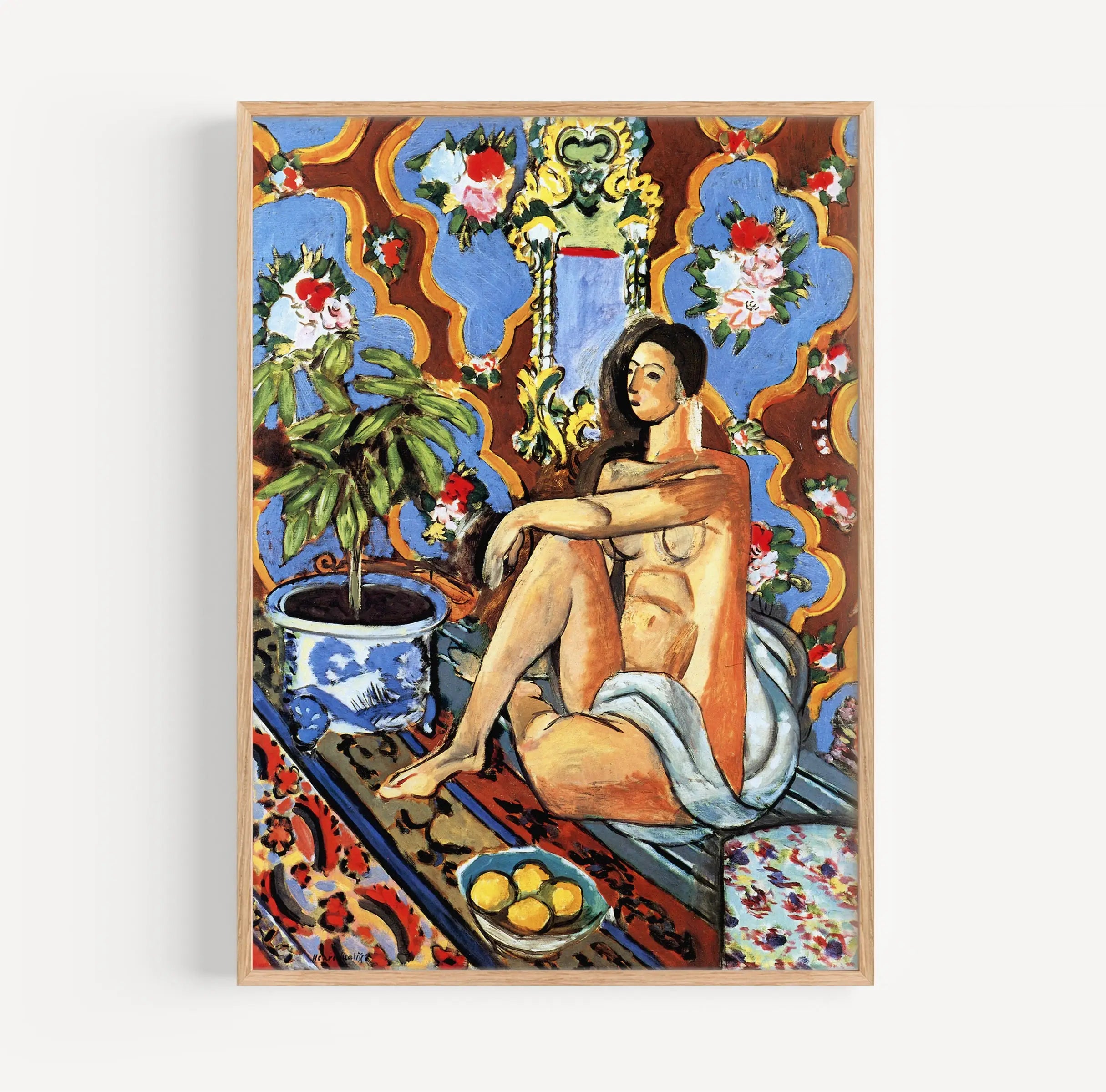 Framed Matisse schilderij op de Matisse Decoratieve Figuur Poster