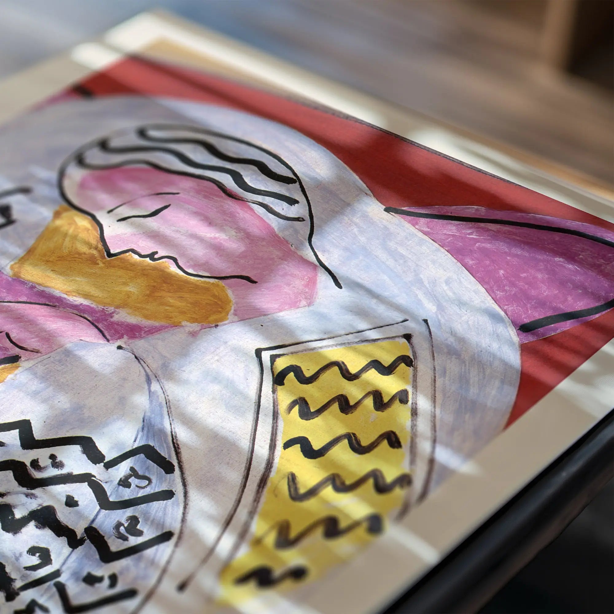 Abstract kunstprint voor Matisse The Dream Poster in een moderne interieur
