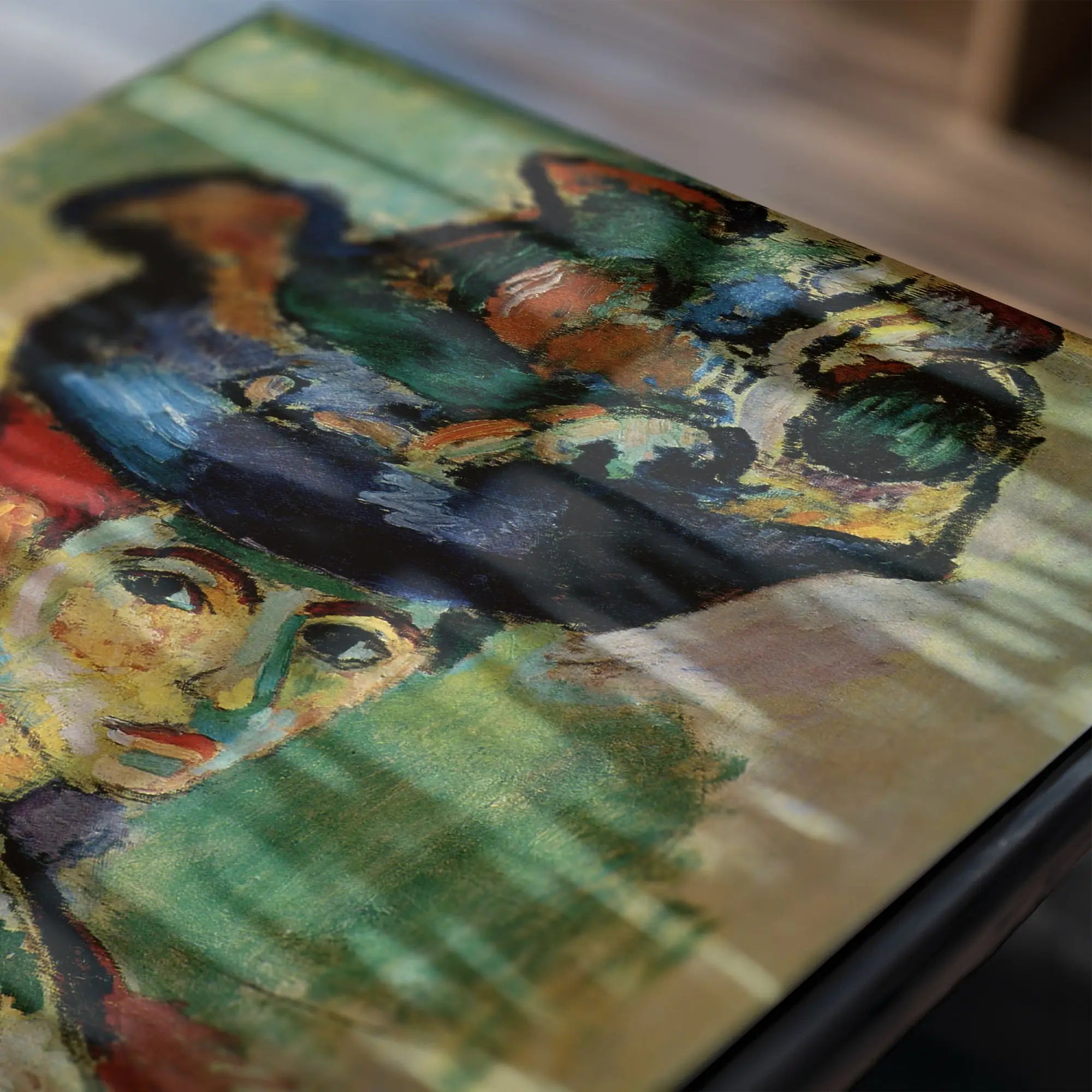 Abstract schilderij op een doos voor Matisse Woman with the Hat Poster