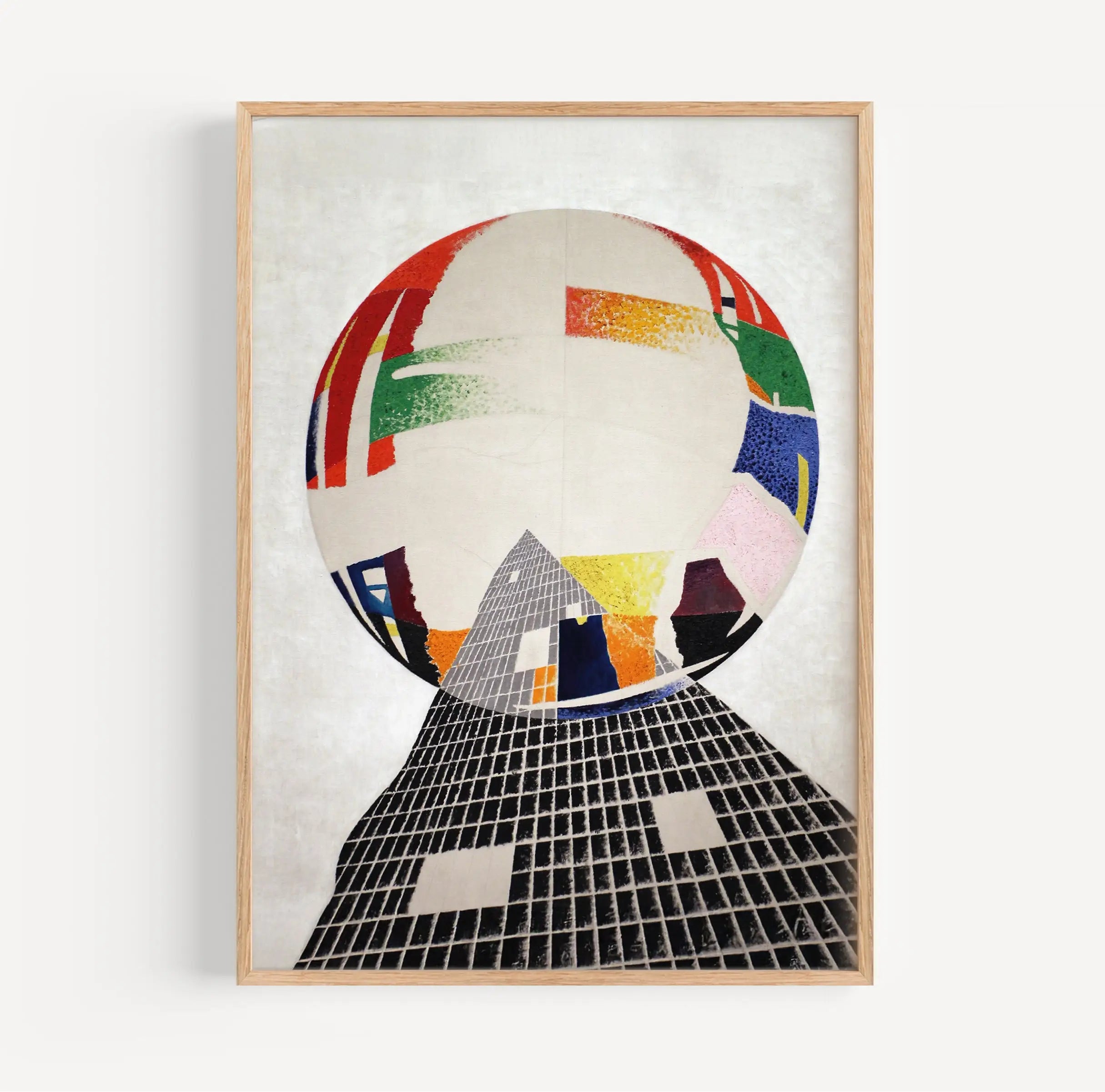 Framed abstract kunstprint van Moholy-Nagy Nuclear I CH Poster voor interieurdecoratie