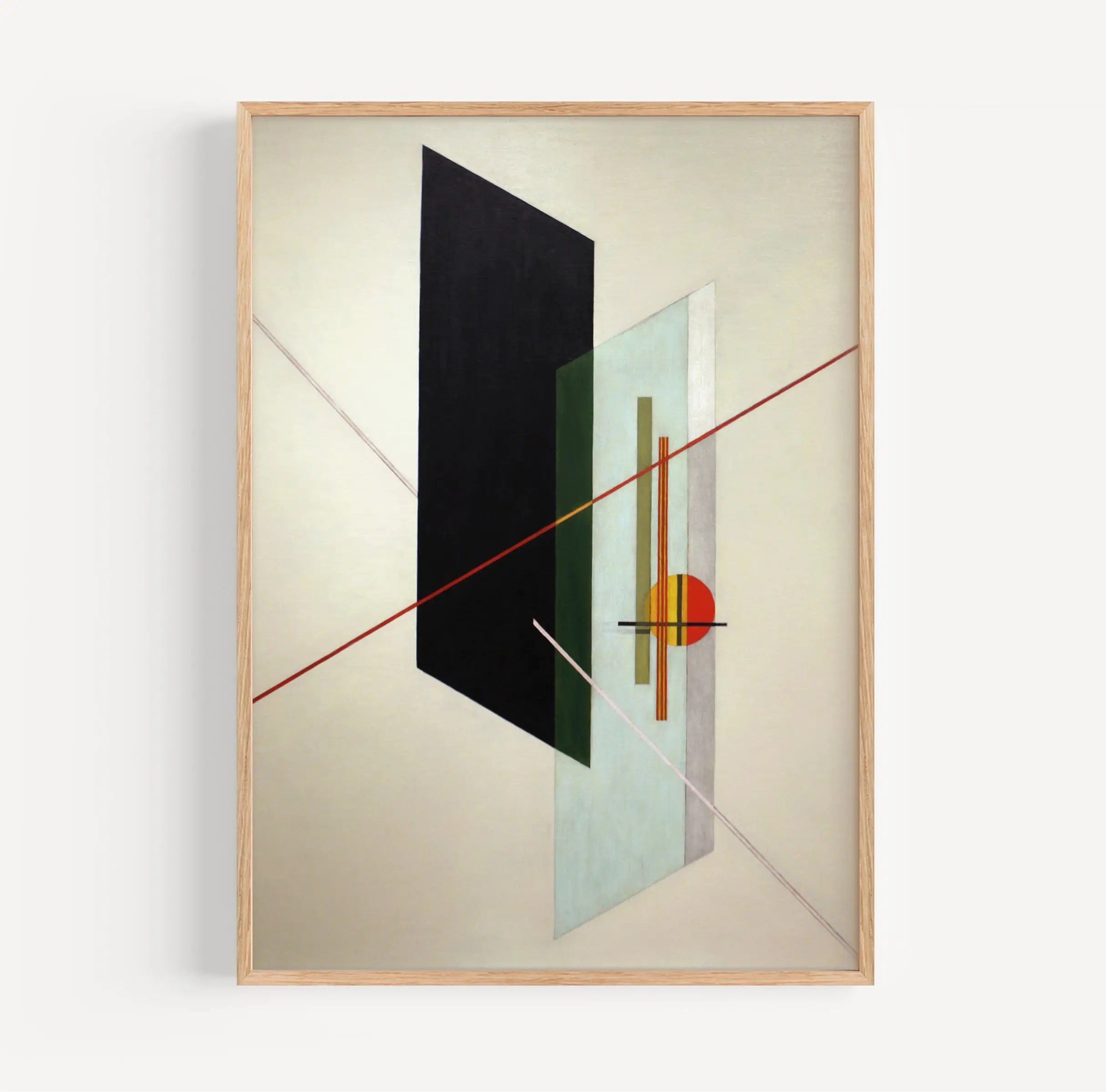 Gecuteerde abstract geometrische schilder voor MoholyNagy A IX Poster