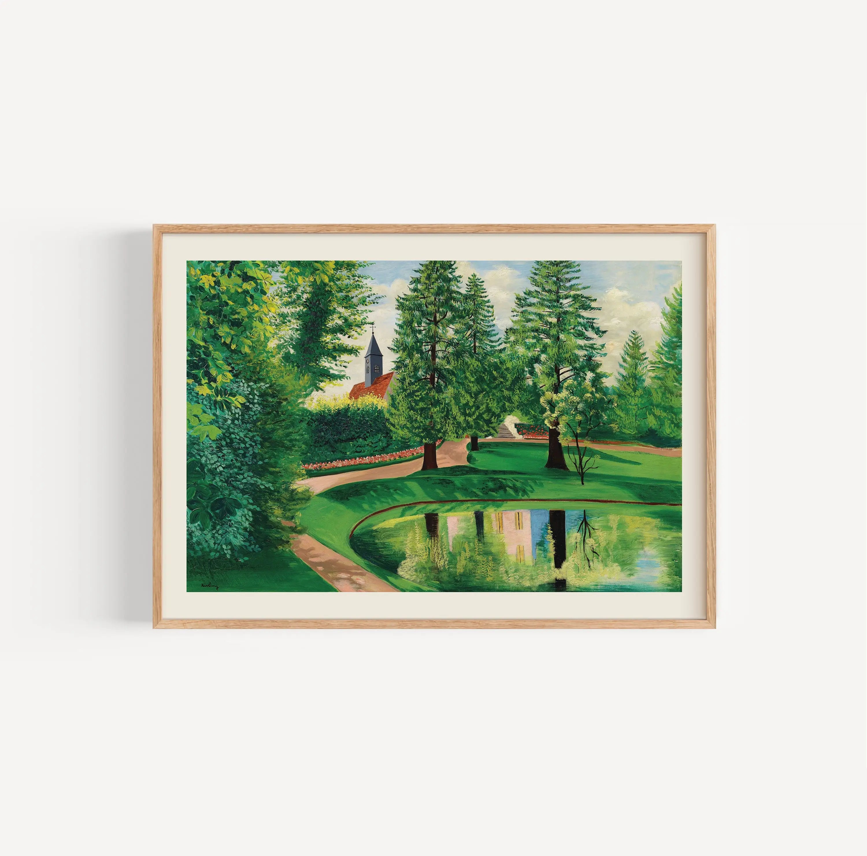 Moïse Kisling - Le parc et le bassin du château de Gressy Poster