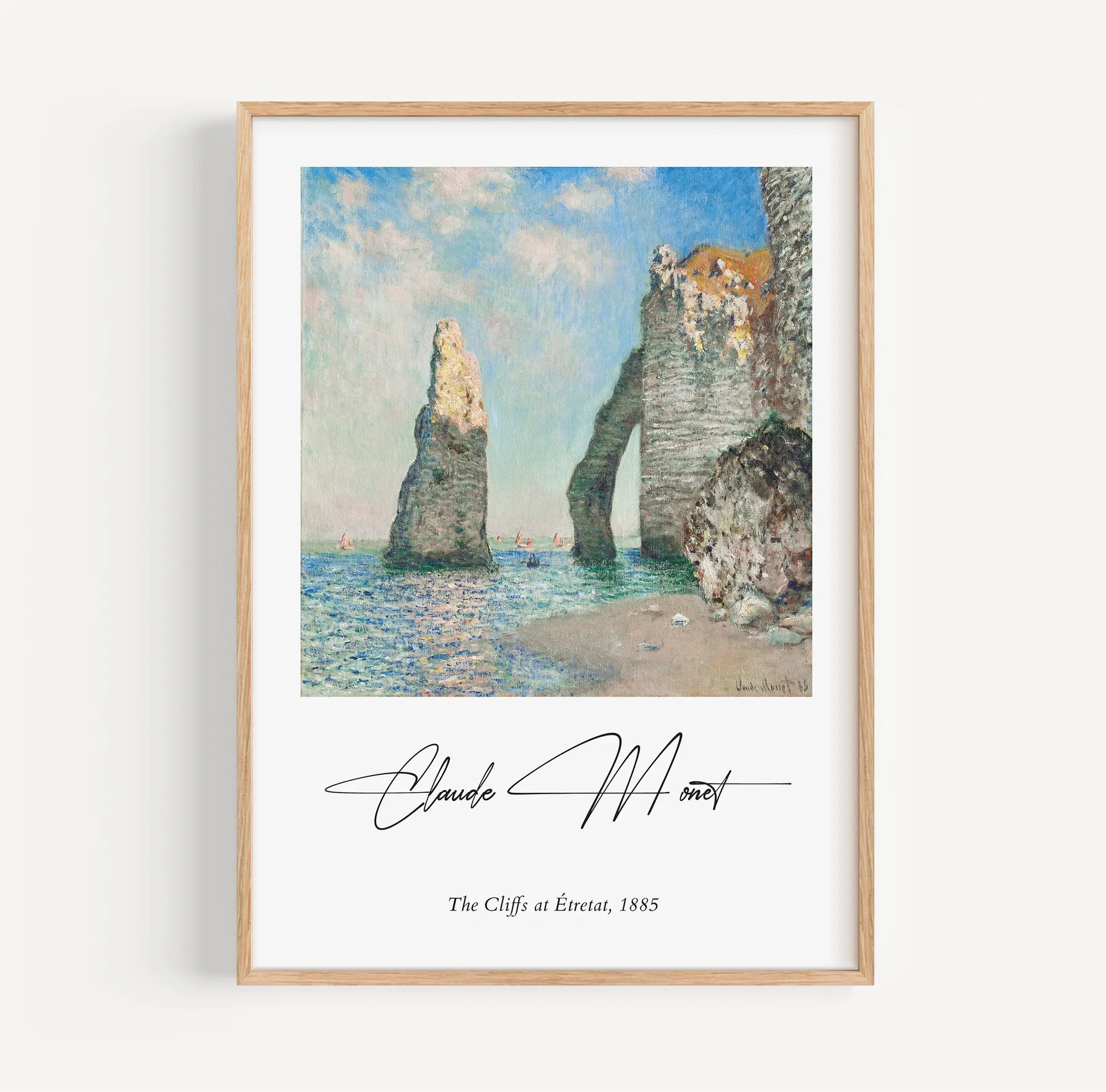 Framed Claude Monet afdruk poster van Kliffen bij Étretat voor decoratie