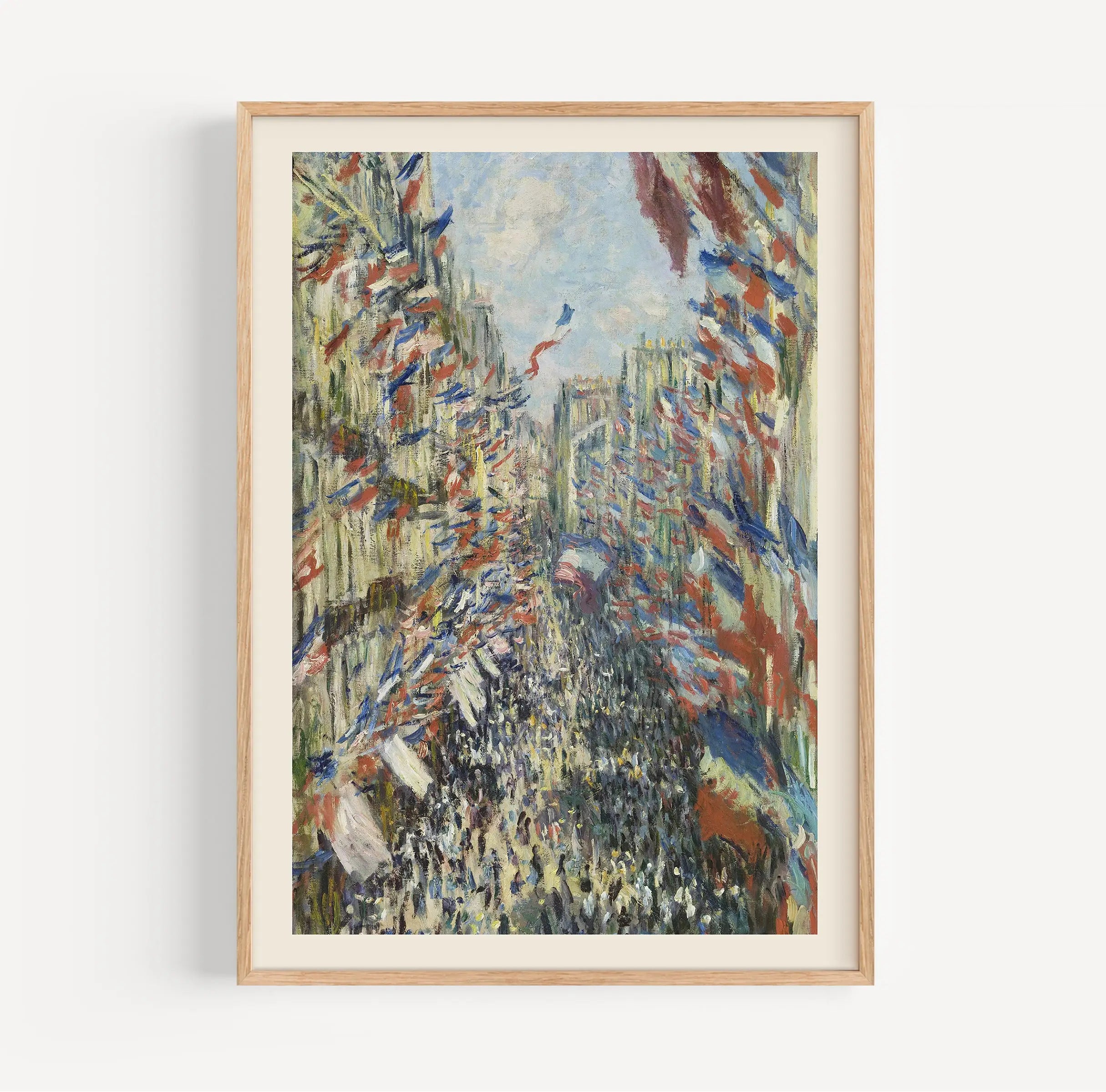 Gevalideerde impressionistische schilder afbeelding voor Monets Rue Montorgueil Poster