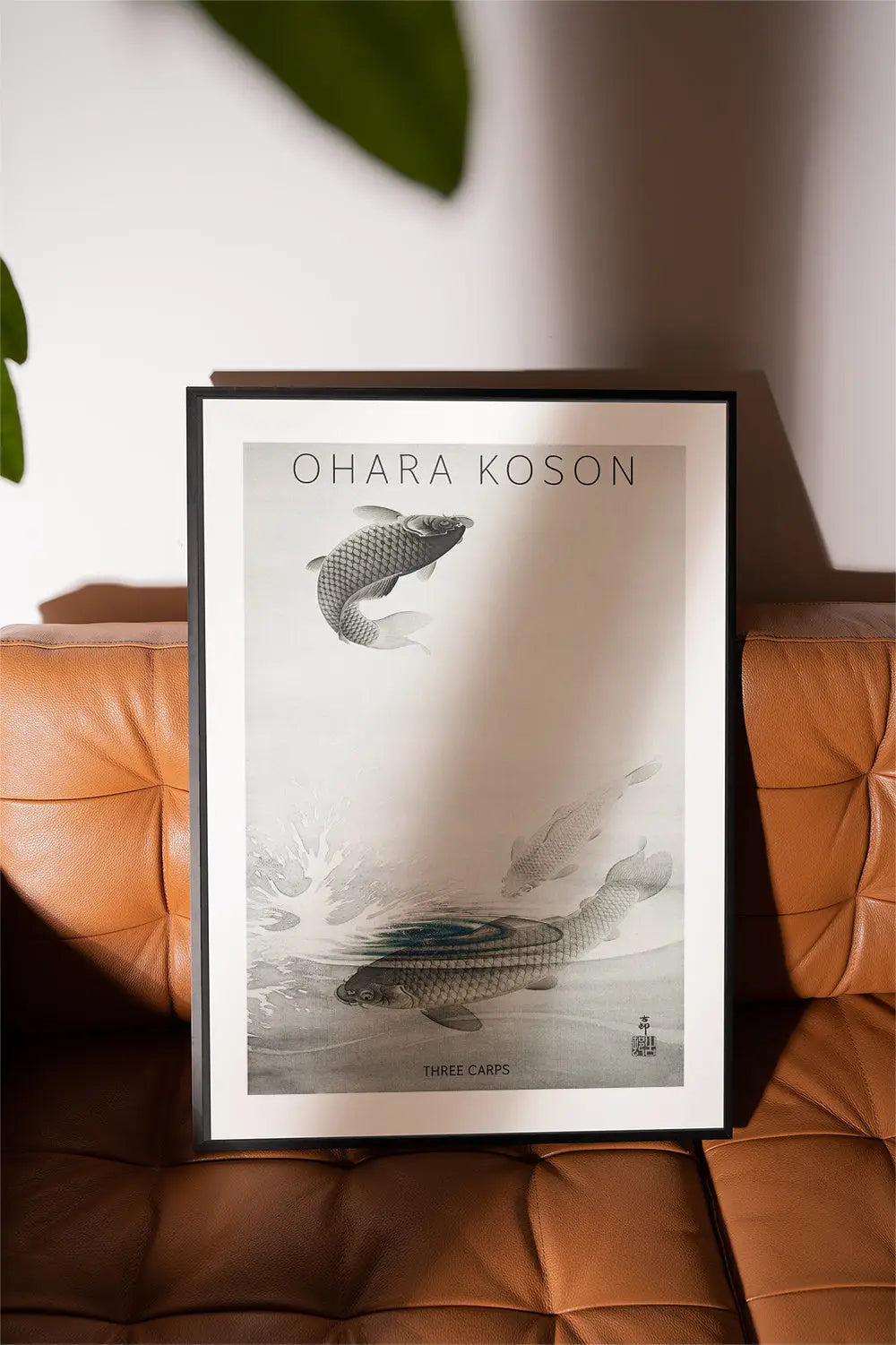 Ohara Koson - THREE CARPS Poster