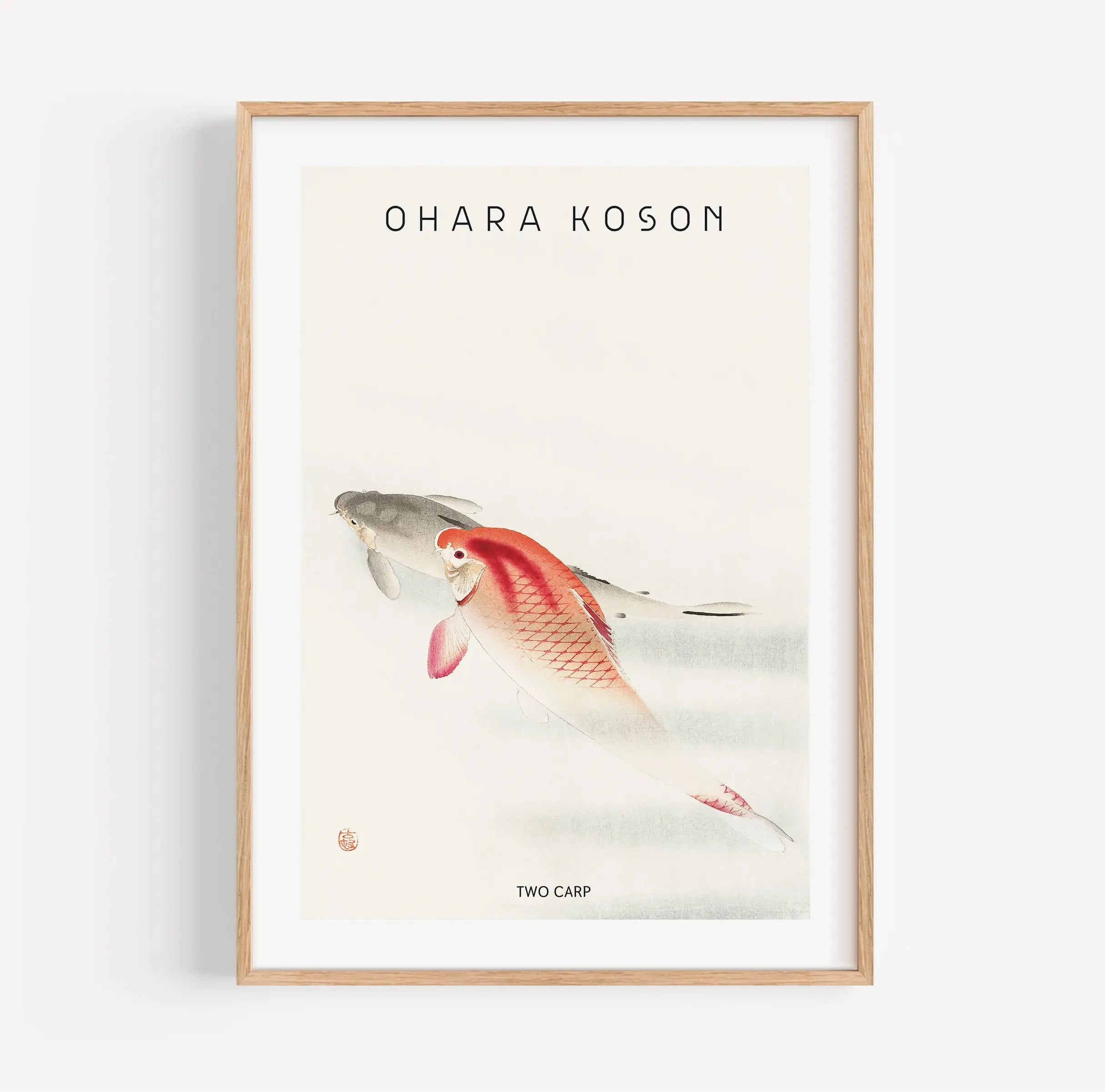 Ohara Koson - TWO CARP Poster