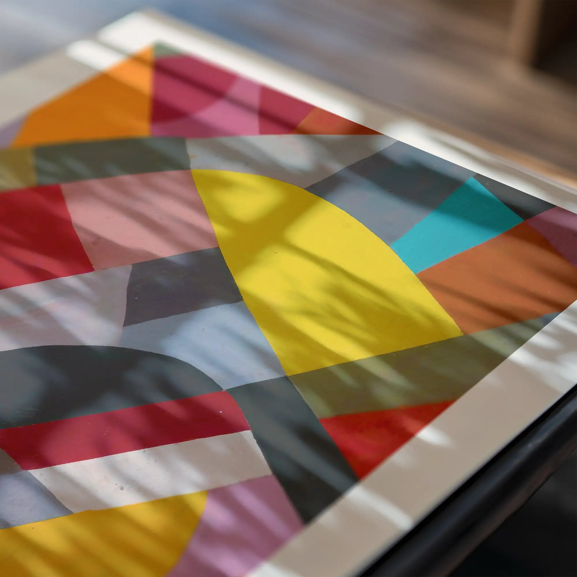 Kleurrijk geometrisch patroon op Otto Freundlich Abstracte Kunst Poster