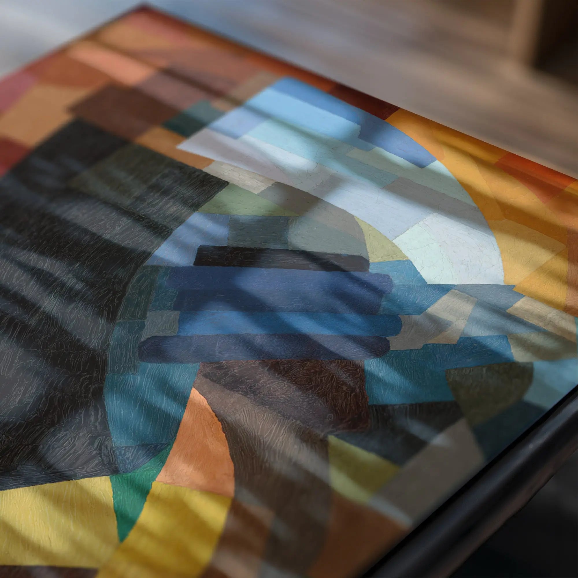 Abstract geometrisch patroon op Otto Freundlich Fragments de figure Poster
