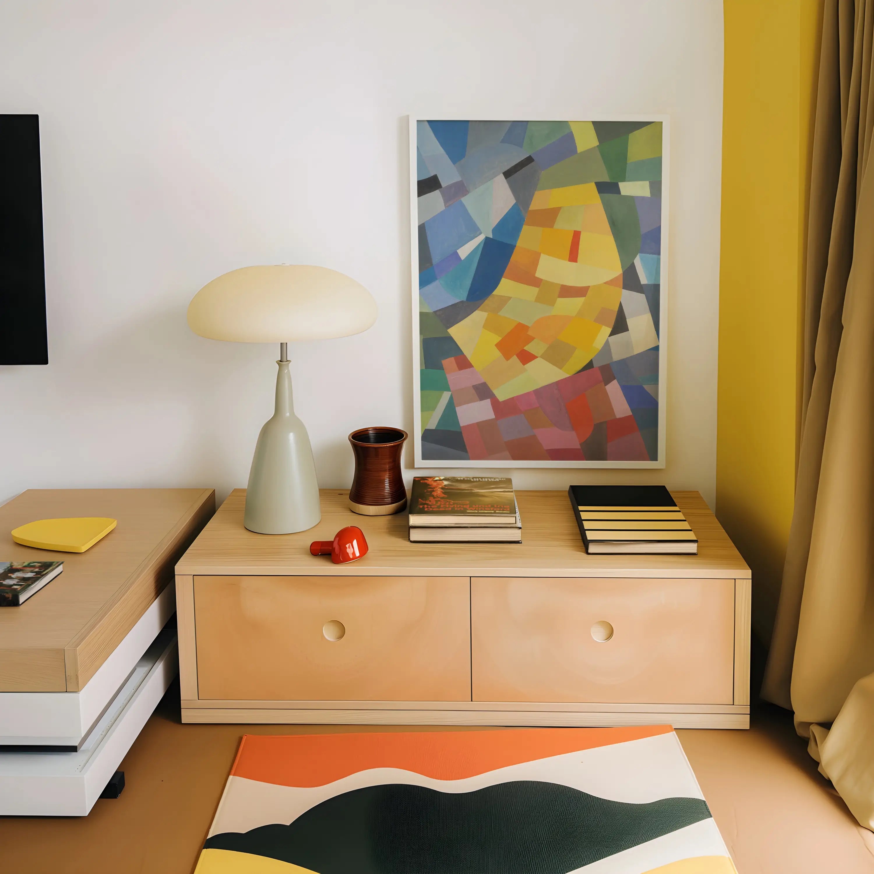 Abstract kleurrijk schilderij van Otto Freundlich Kompositie Poster