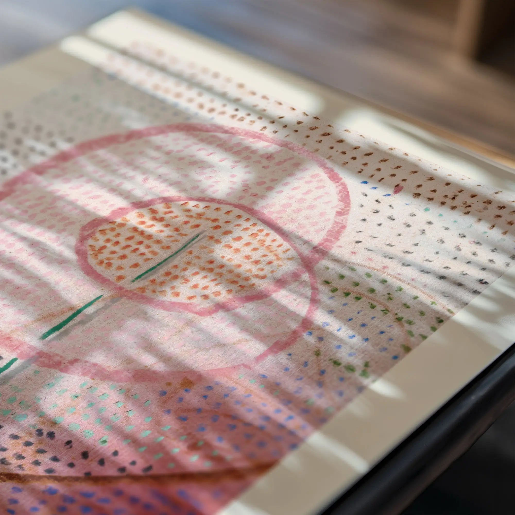 Open boek met bloemrijke tekeningen van Paul Klee Blossoming Poster
