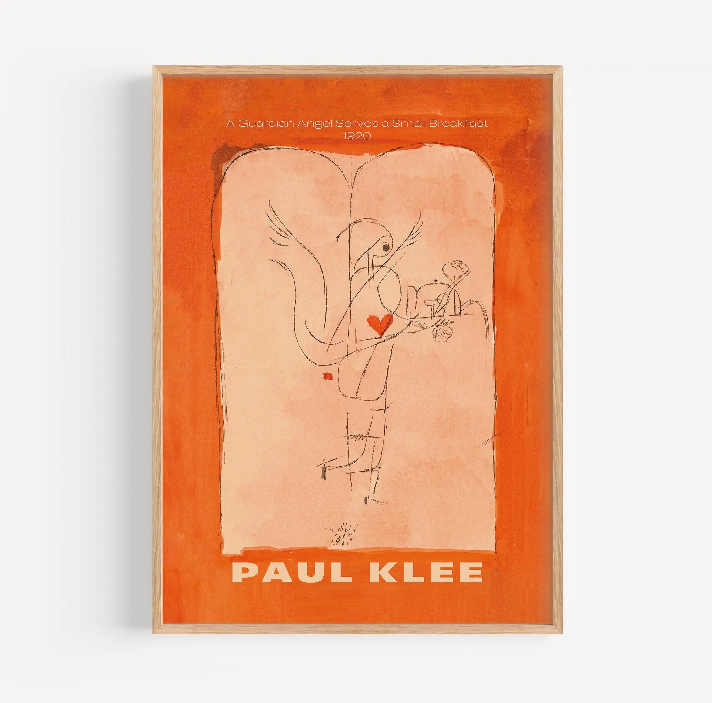 Gehangen Paul Klee Kunstprint in lijst op het Paul Klee Engel met Ontbijt Poster