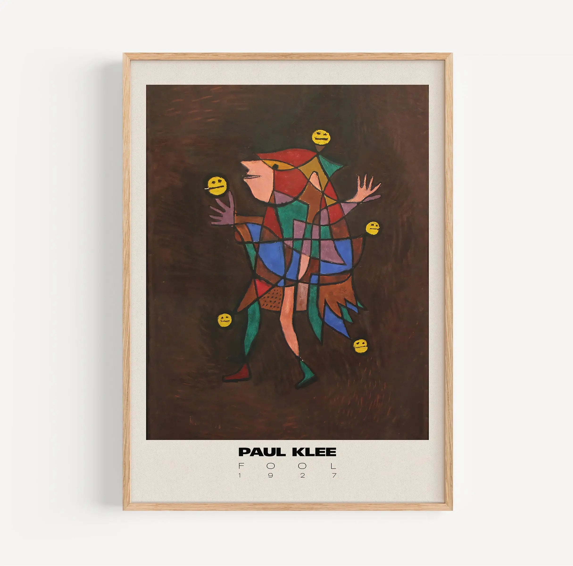 Gemonteerde Paul Klee schilderij in de Paul Klee FOOL Poster artprint