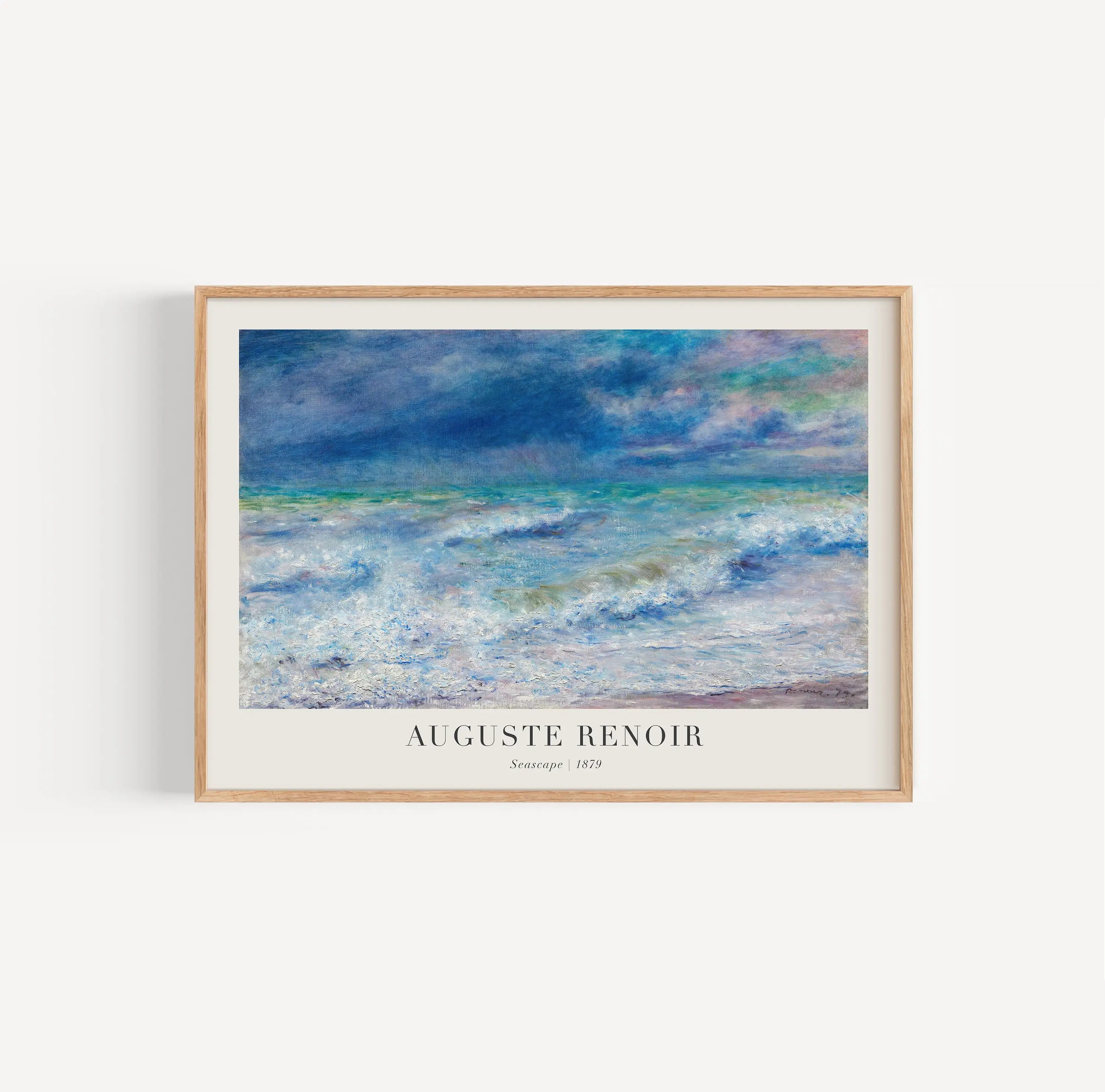 Gevraagd artikel: Geïnspireerd door Renoirs Zeegezicht poster met impressionistische zeeschildering