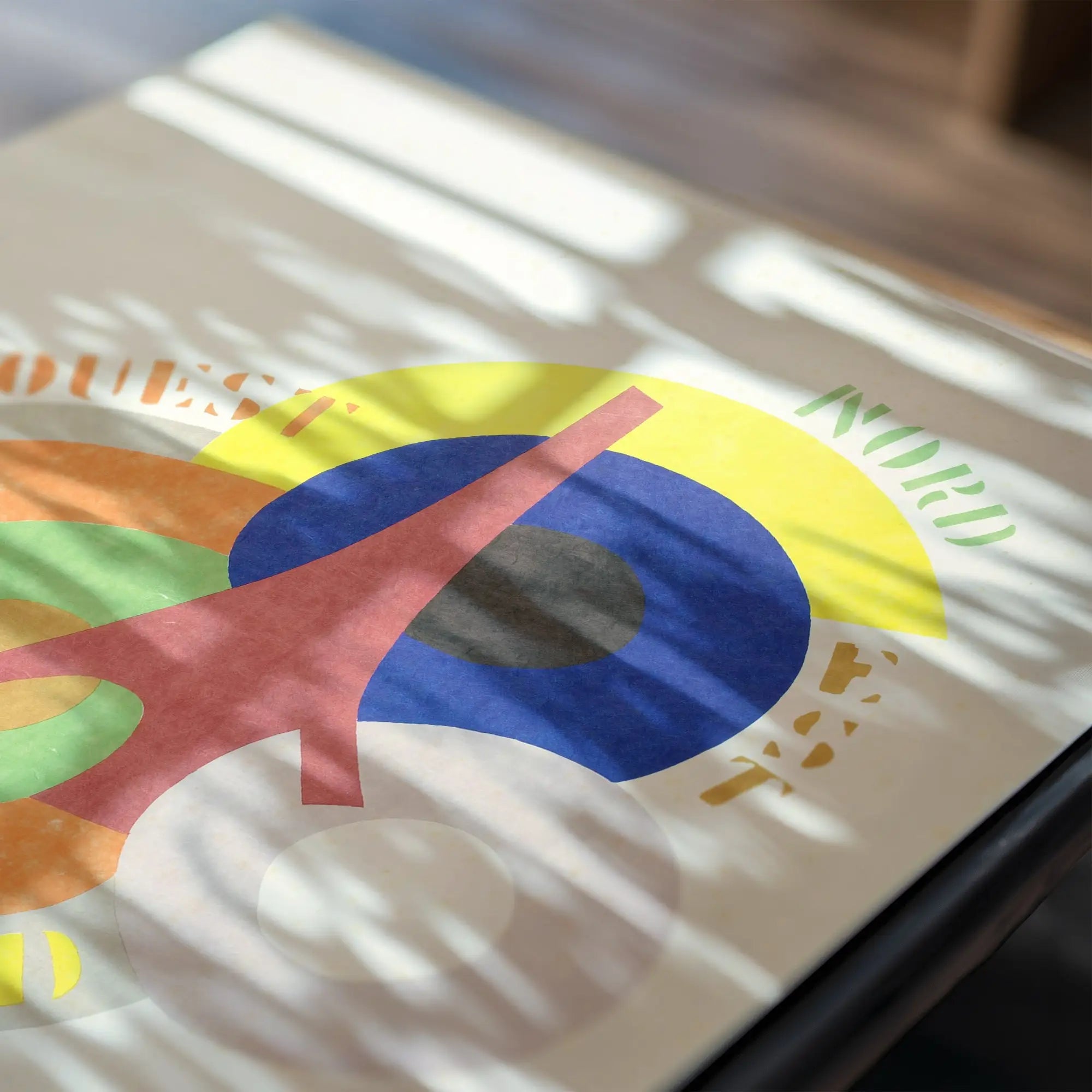 Kleurrijk Parijs-thema ontwerp voor Robert Delaunay Nord Est Sud Ouest Poster