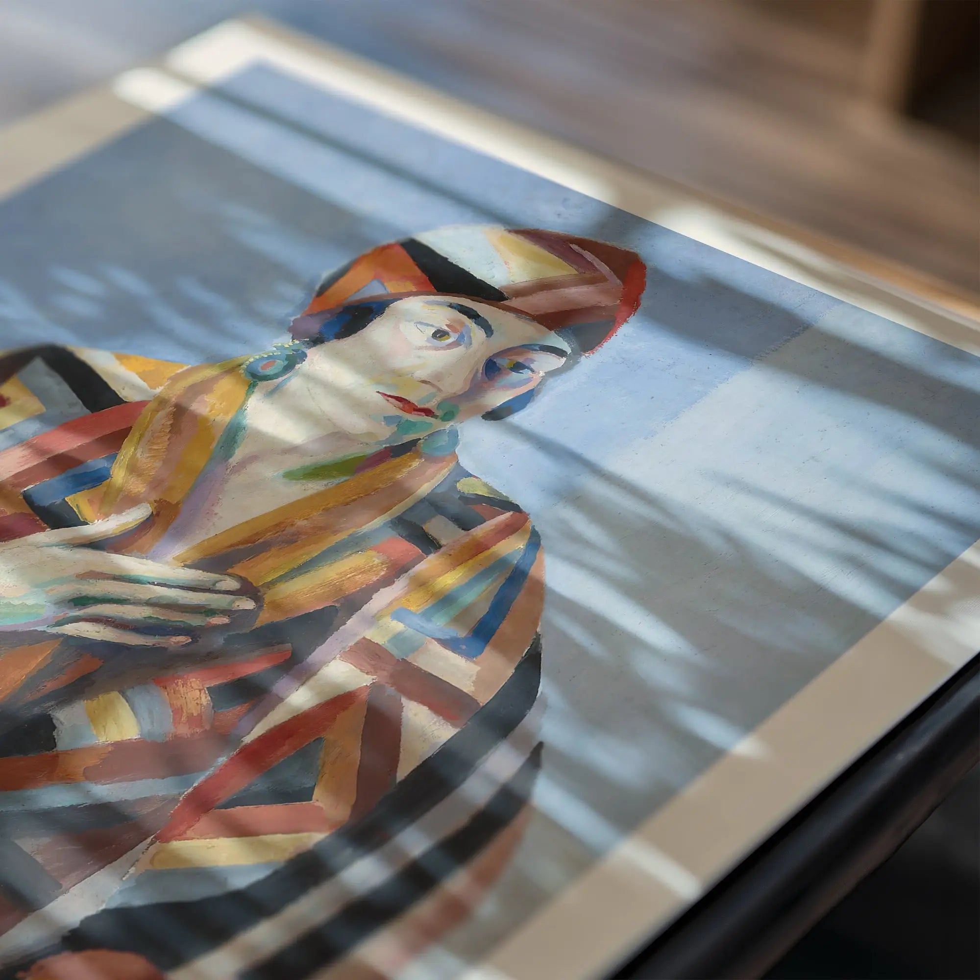 Gerahmde portret schilderij van een vrouw, Robert Delaunay Poster van Madame Mandel
