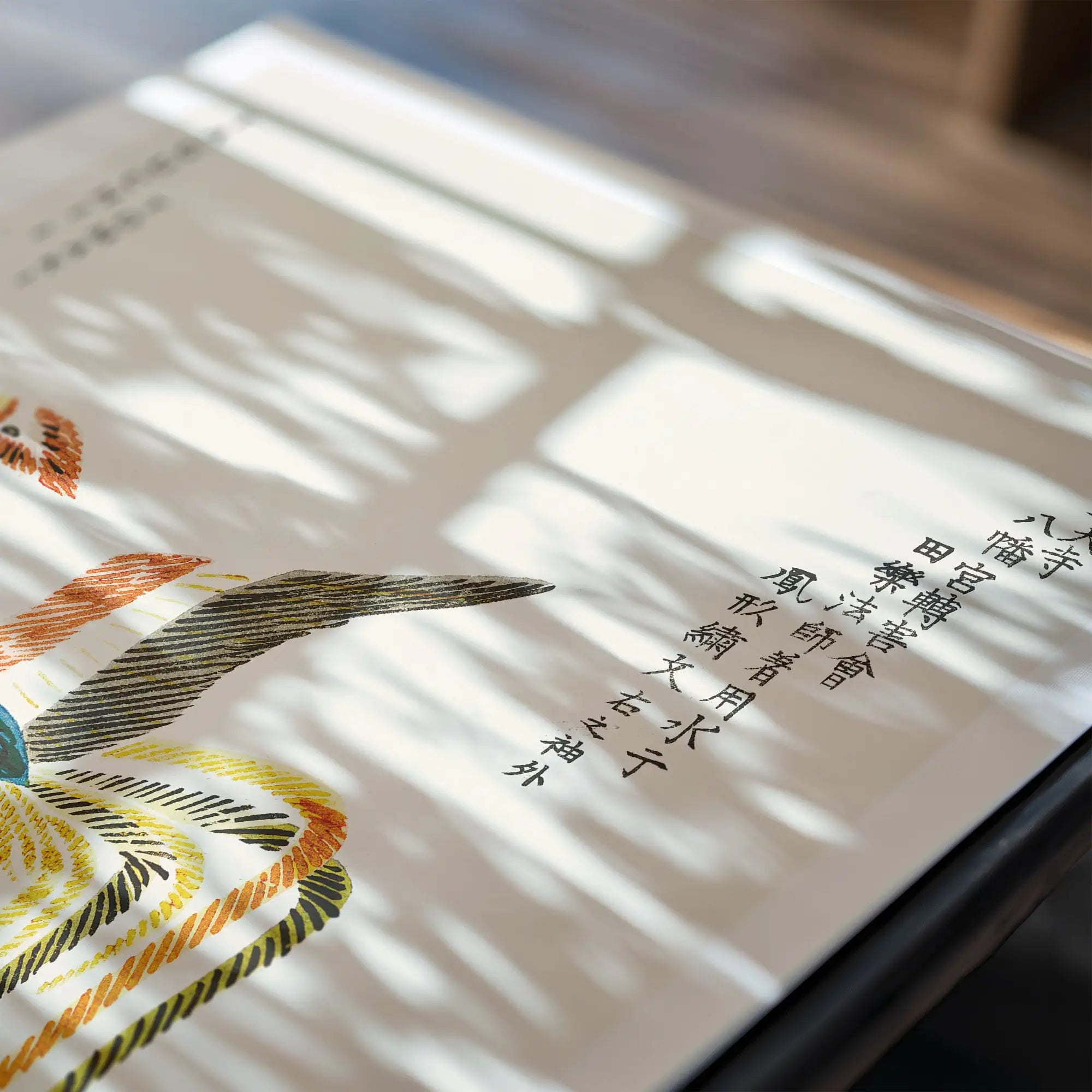 Decoratief papier met Japanse tekst voor Taguchi Tomoki Poster