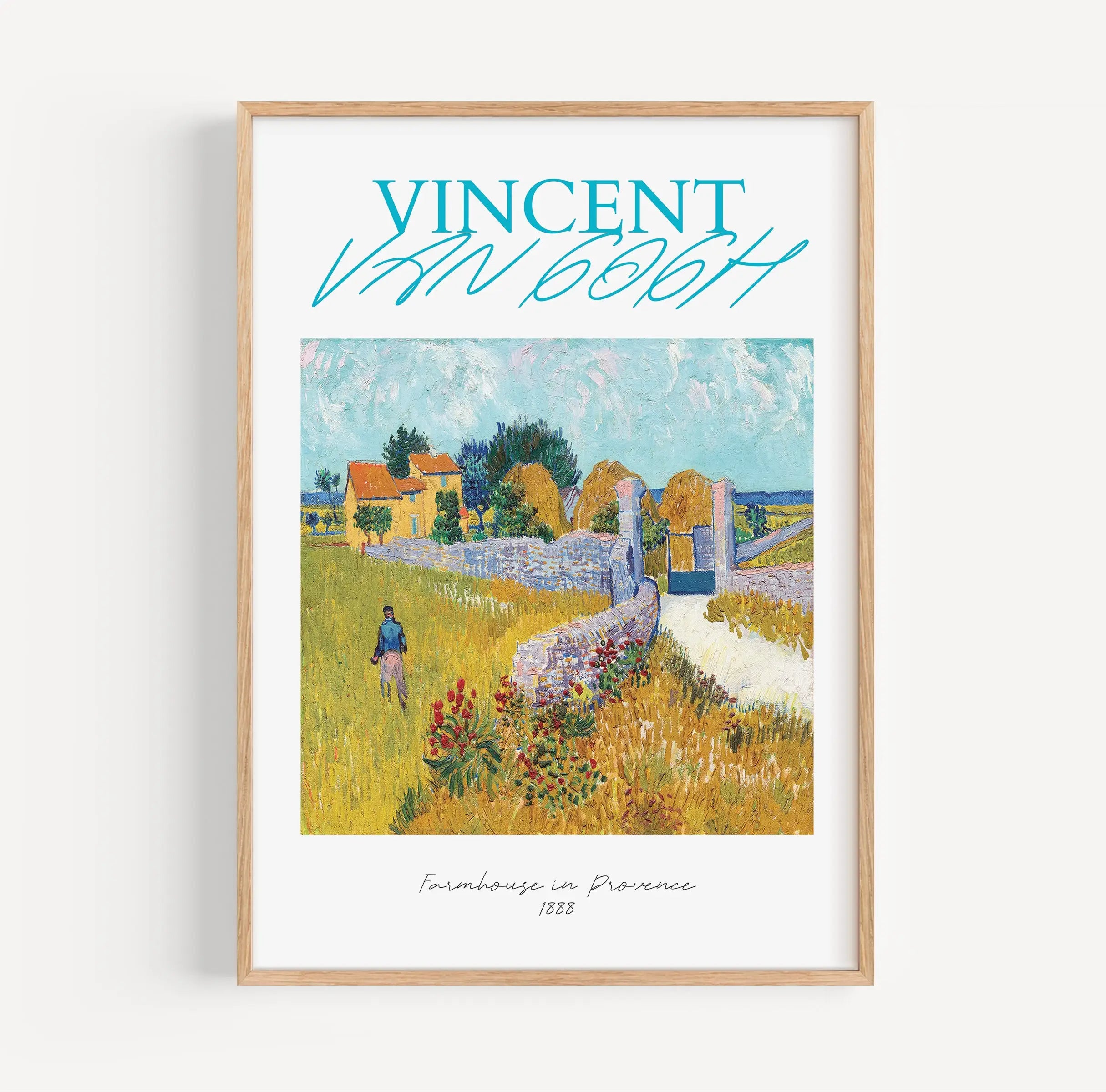 Gemonteerde Van Gogh print van Boerderij in de Provence poster