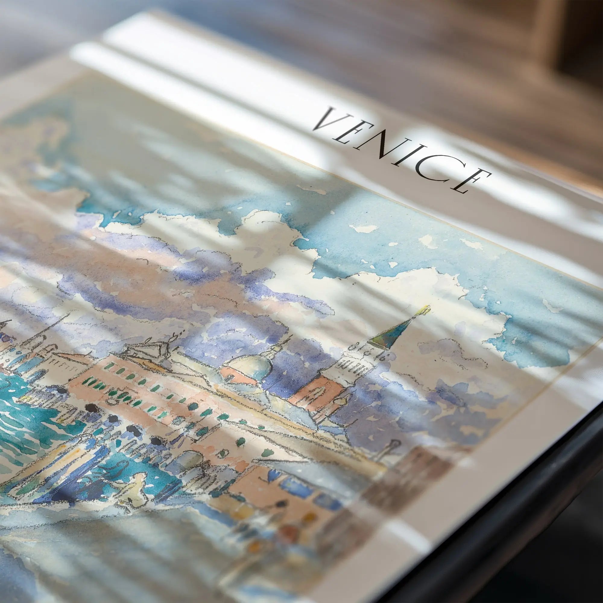 Open boek met Venetiaanse waterverf voor Venetië Poster door Henri Edmond Cross