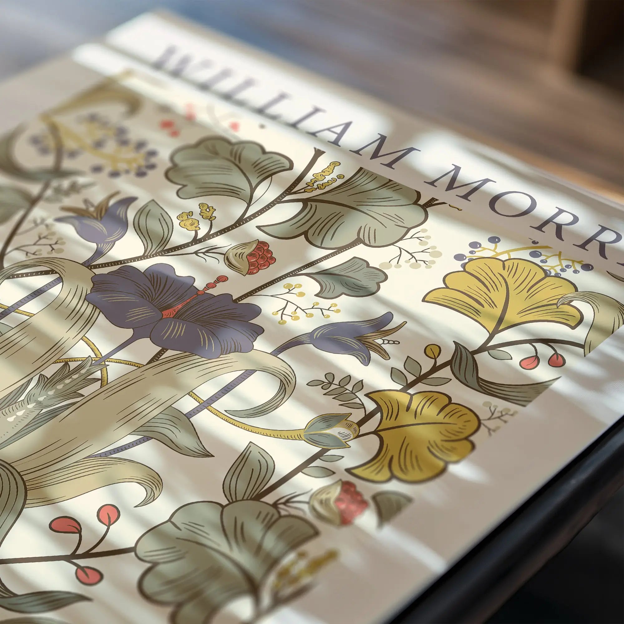 Vloeiende bloemmotief boekomslag op William Morris Classic Pattern No 011 Poster