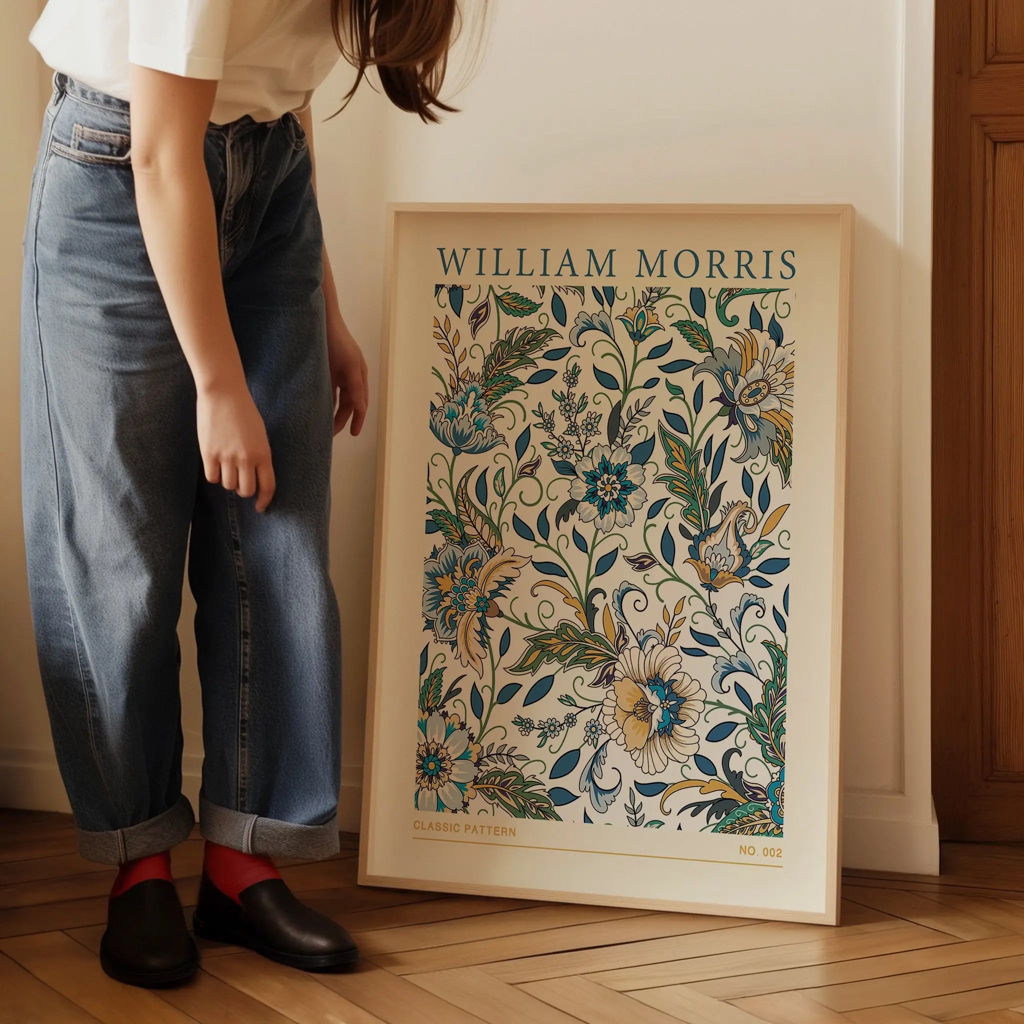 Framed bloemkunstprint van William Morris Poster 002 voor wanddecoratie