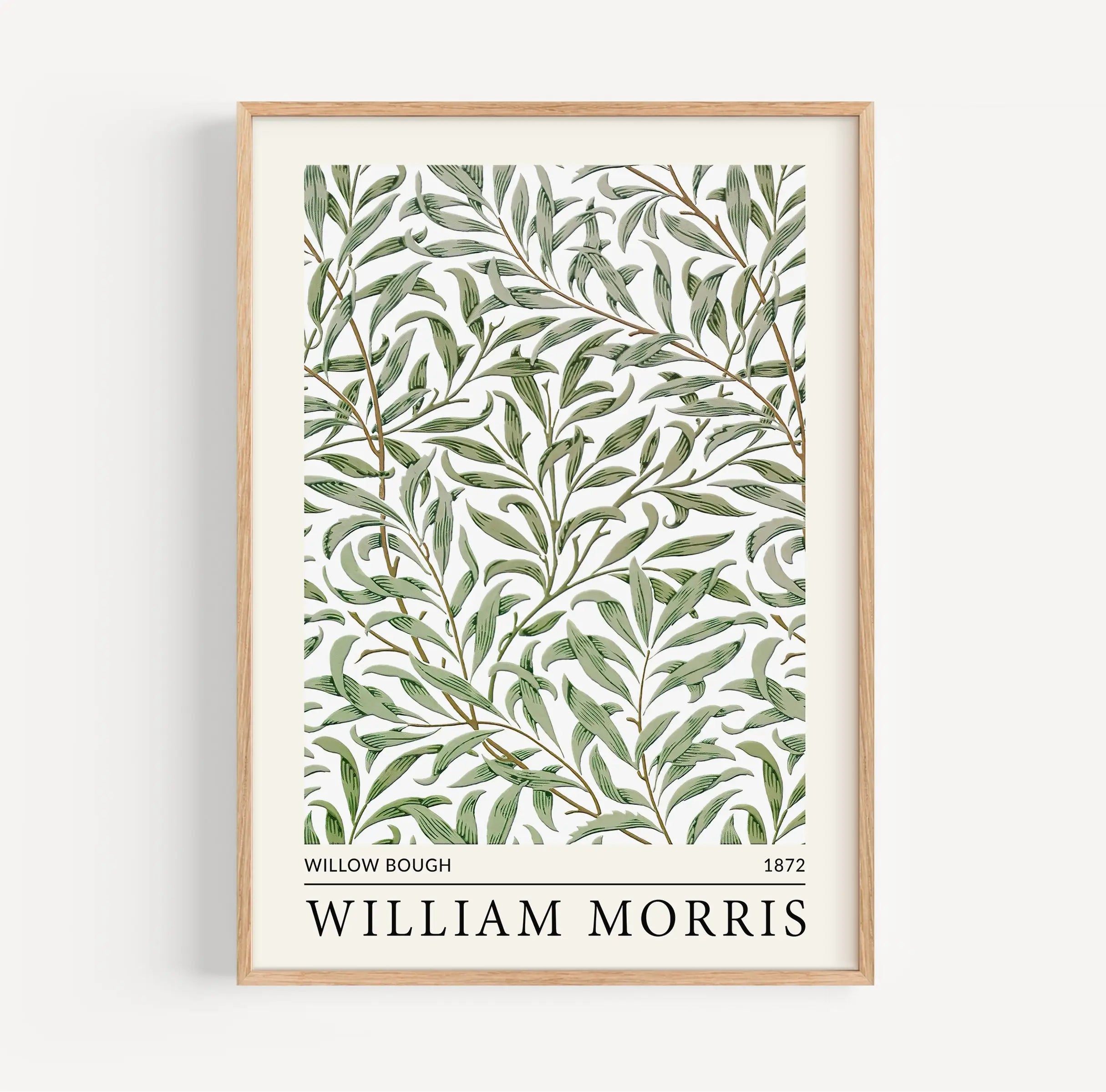 Gemonteerde botanische print van William Morris Willow Bough Poster